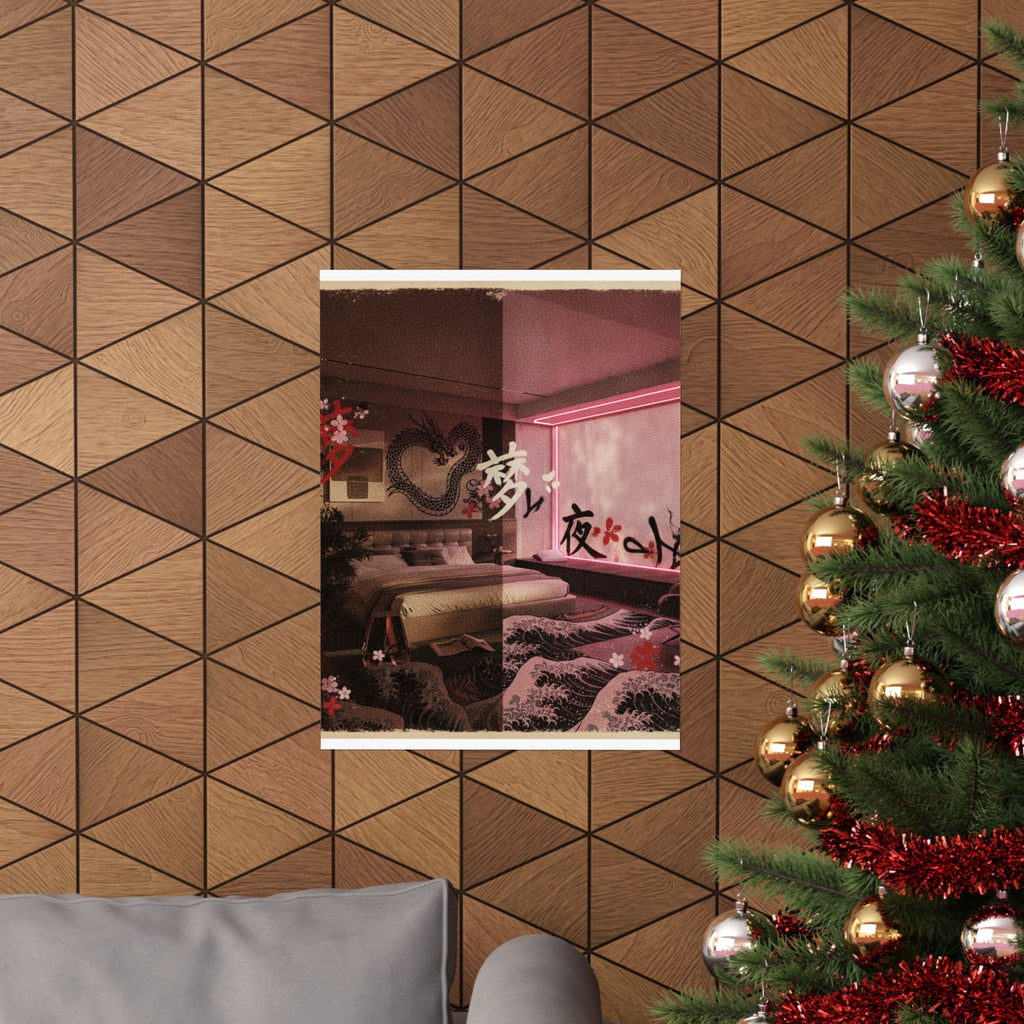 Japanese Street — Bedroom — Matte Poster