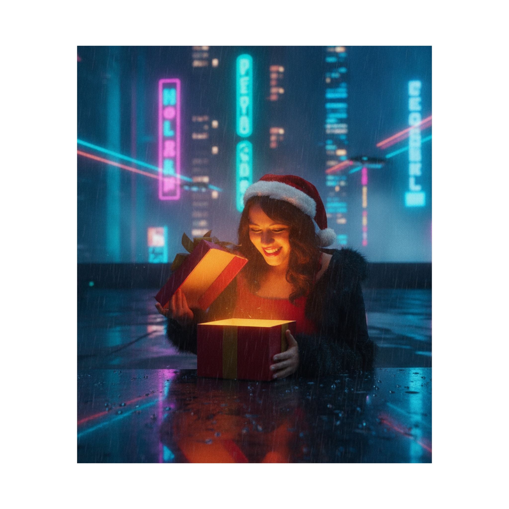 Neon Noir — Person — Matte Poster