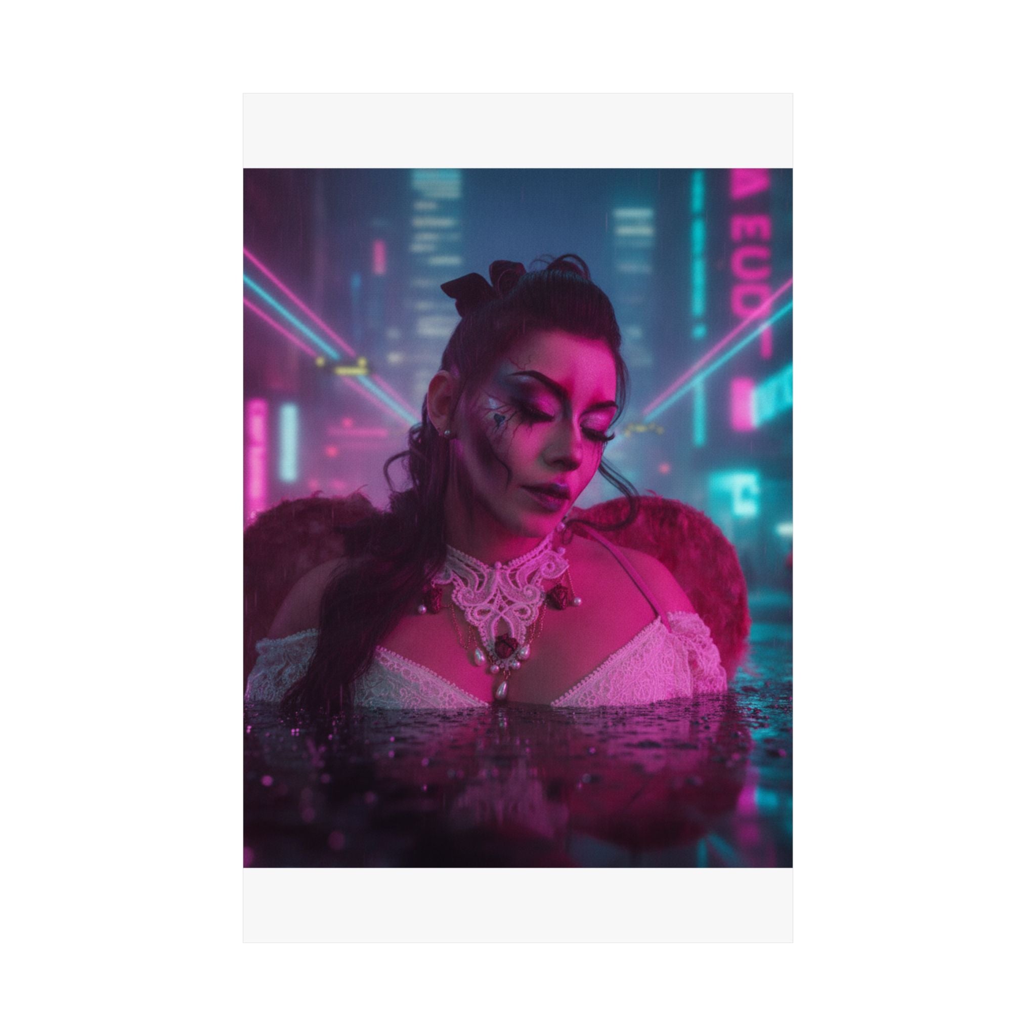 Neon Noir — Person — Matte Poster