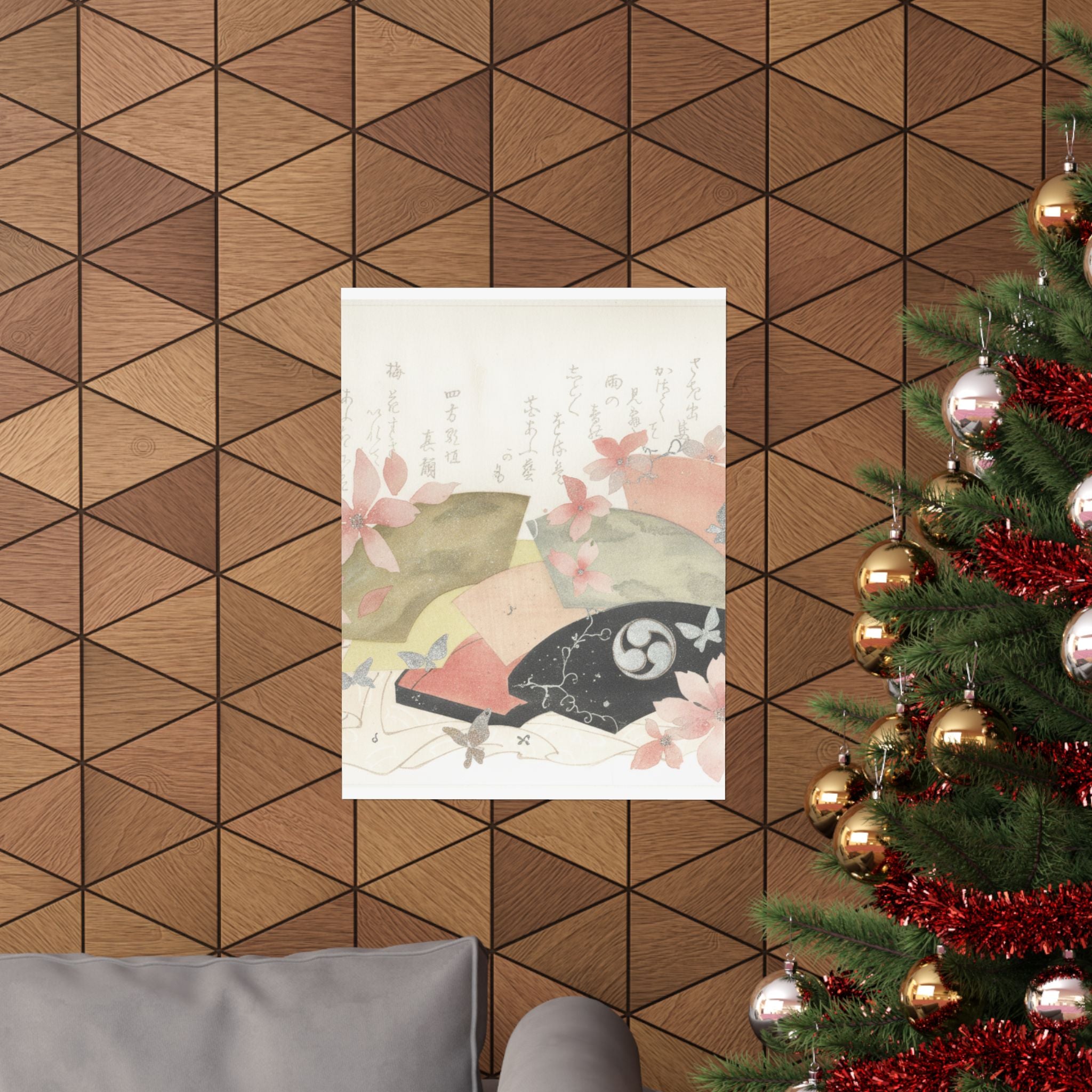 Watercolor — Fan-Box With Fans — Matte Poster
