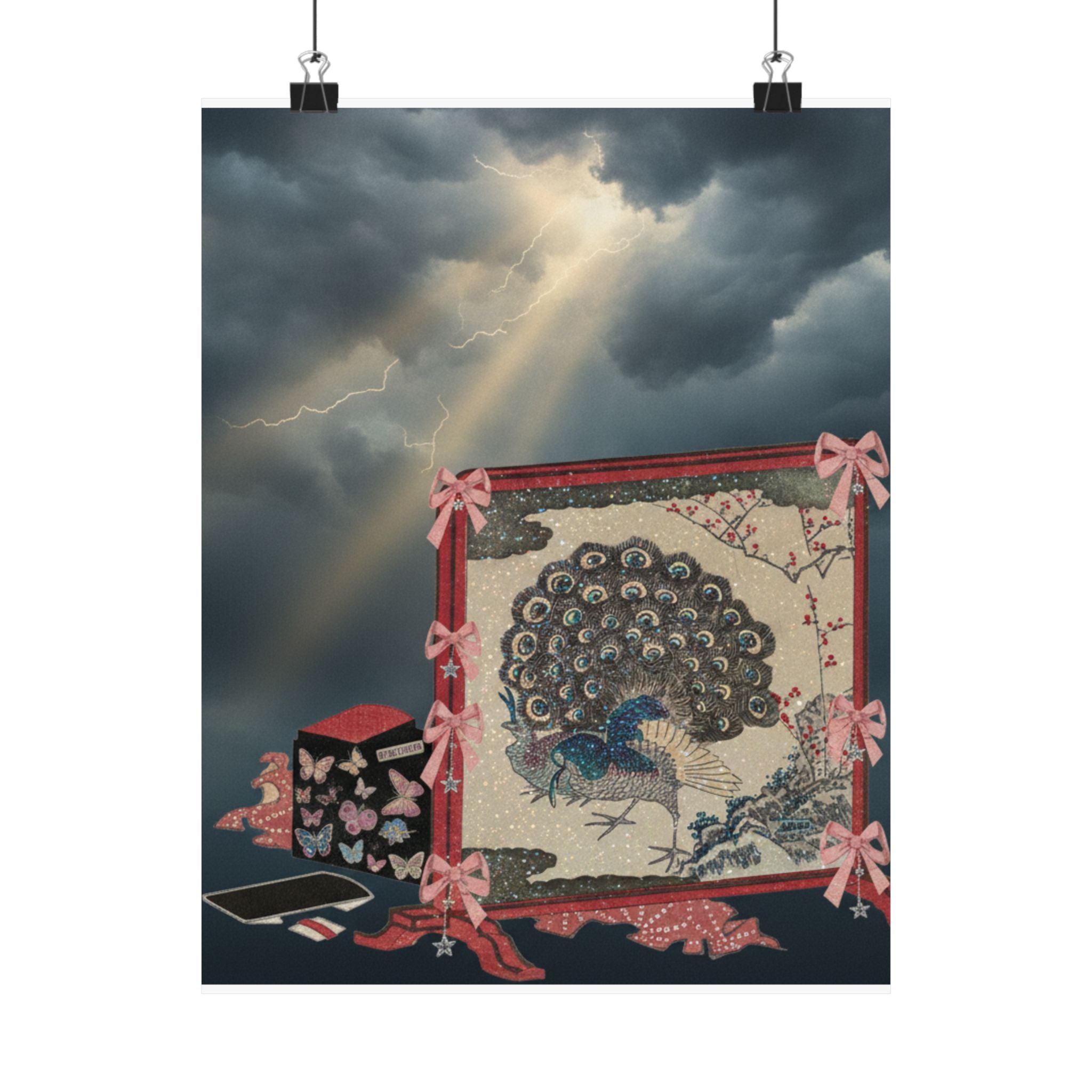 Dramatic Storm — Screen And Lady'S Work-Box — Matte Poster