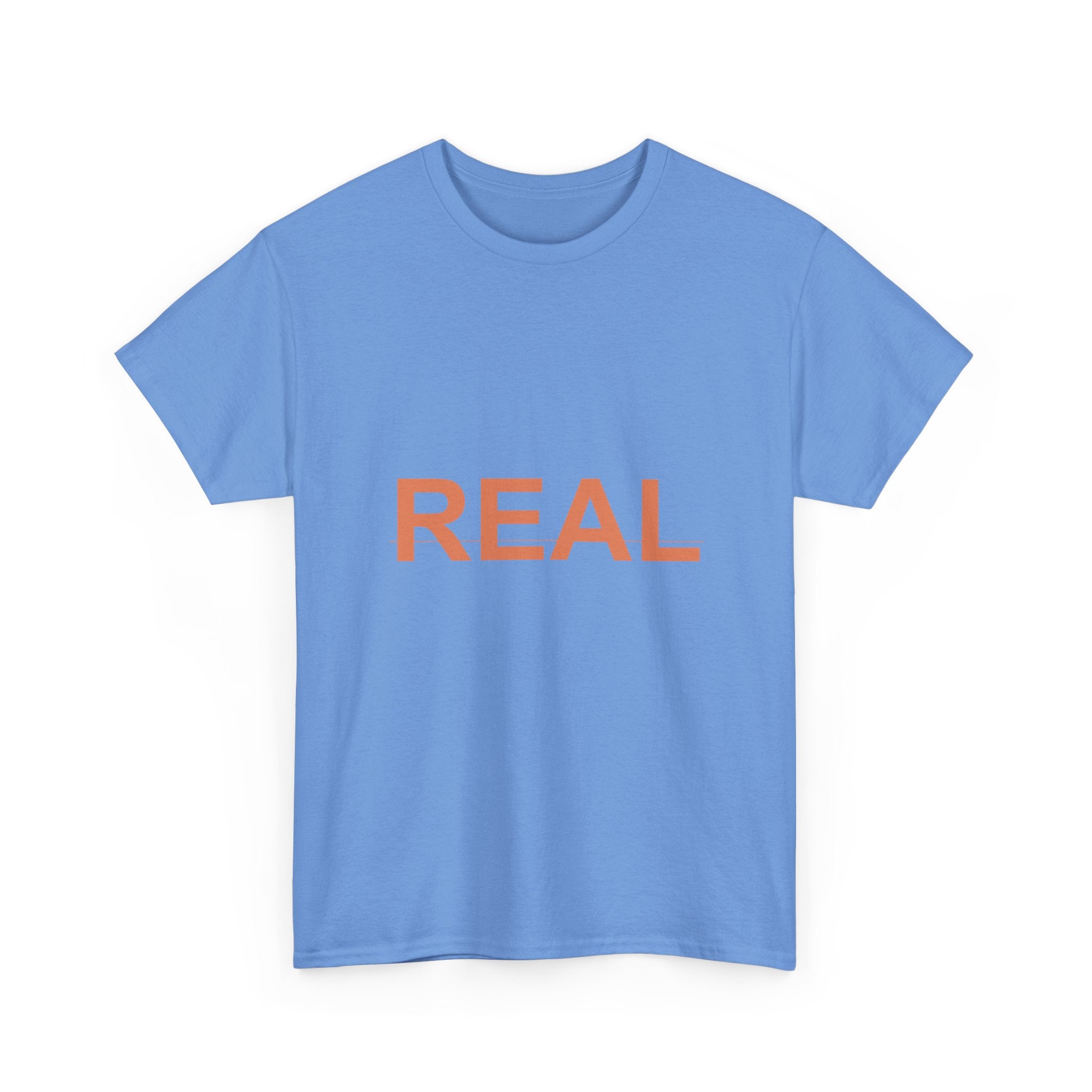 REAL Bold Burnt-Orange Minimal Typography Tee