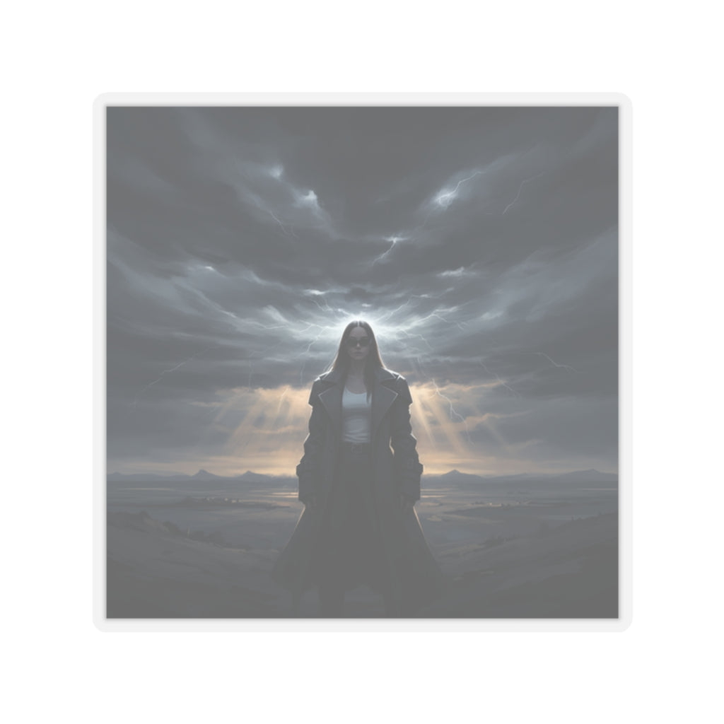 Dramatic Storm — Person — Kiss-Cut Sticker