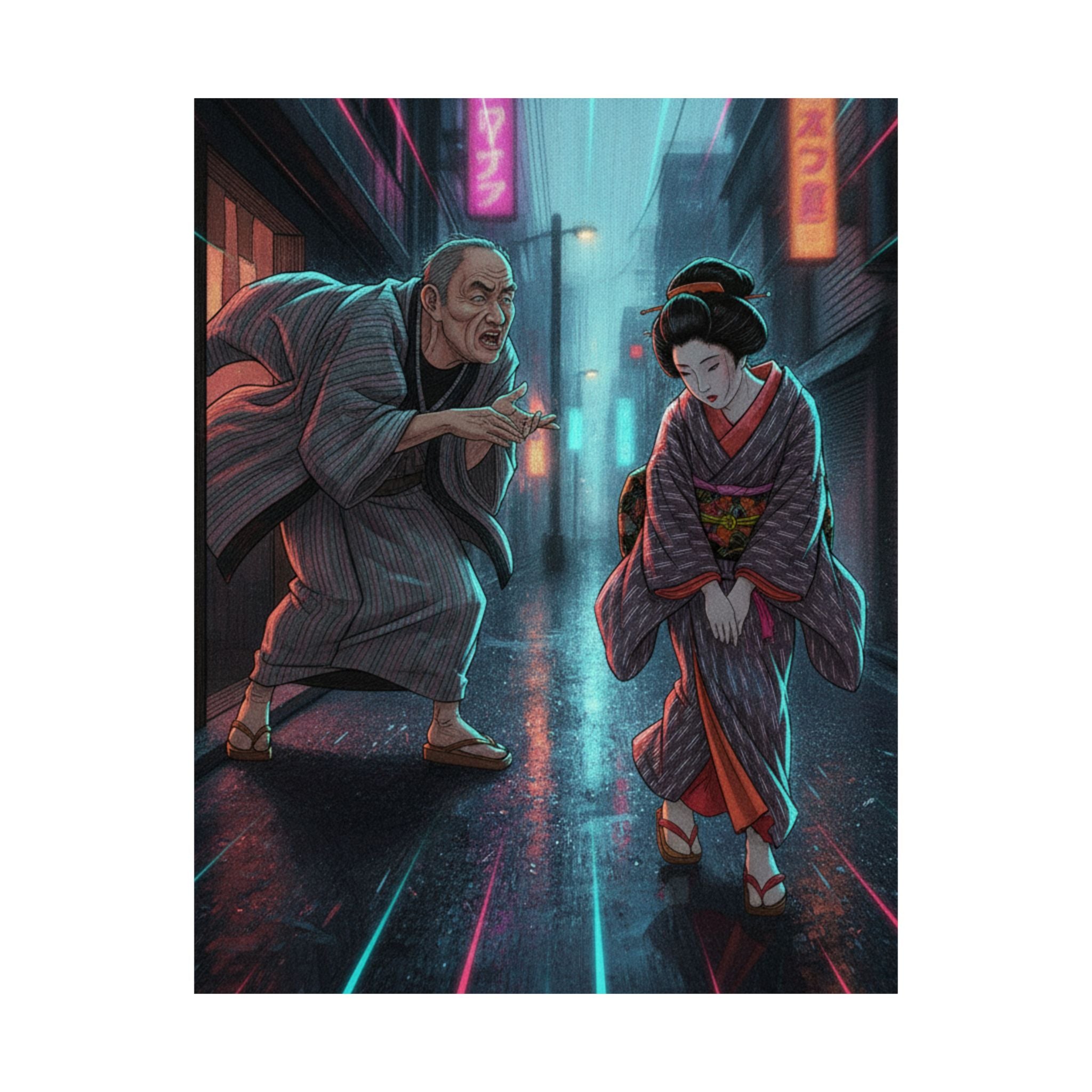 Fast Furious — "A Scolding" (Ochiyo), Illustration From Bugei Kurabu (Literary Club) — Matte Poster