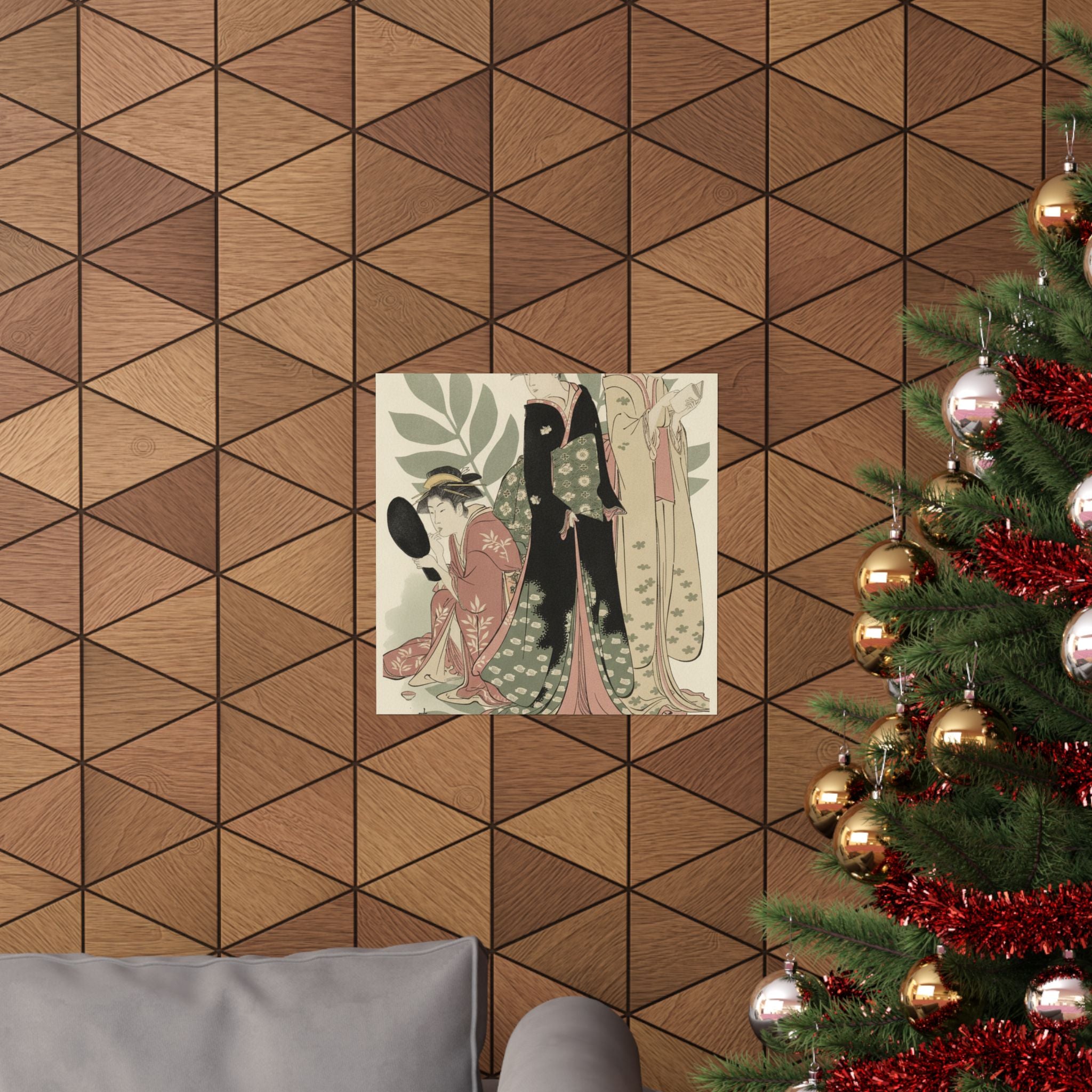 Botanical — Three Geishas Of Tachibana Street In Their Room — Matte Poster