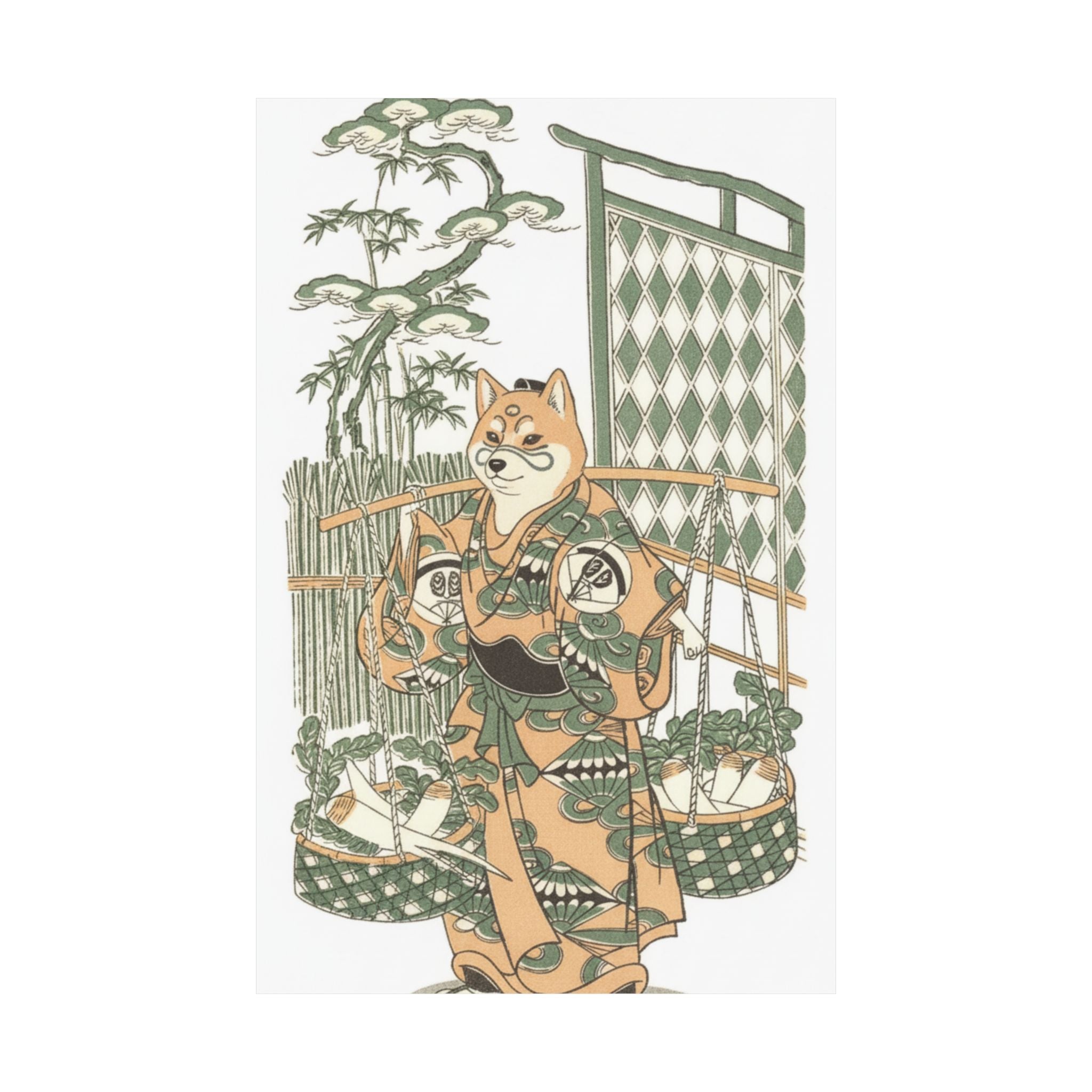 Ecommerce Main — Kabuki Actor Onoe Kikugorō I In The Belle Of Asakusa Temple (Keisei Asakusa No K — Matte Poster