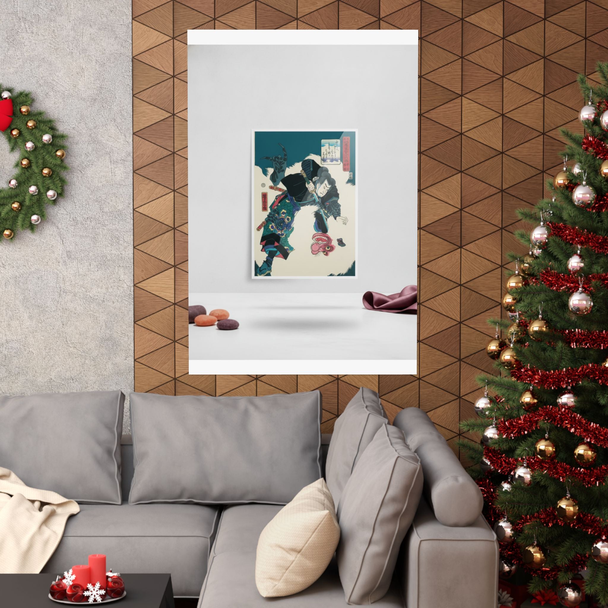 Product Marketing — The Warrior Slaying The Giant White Hihi — Matte Poster