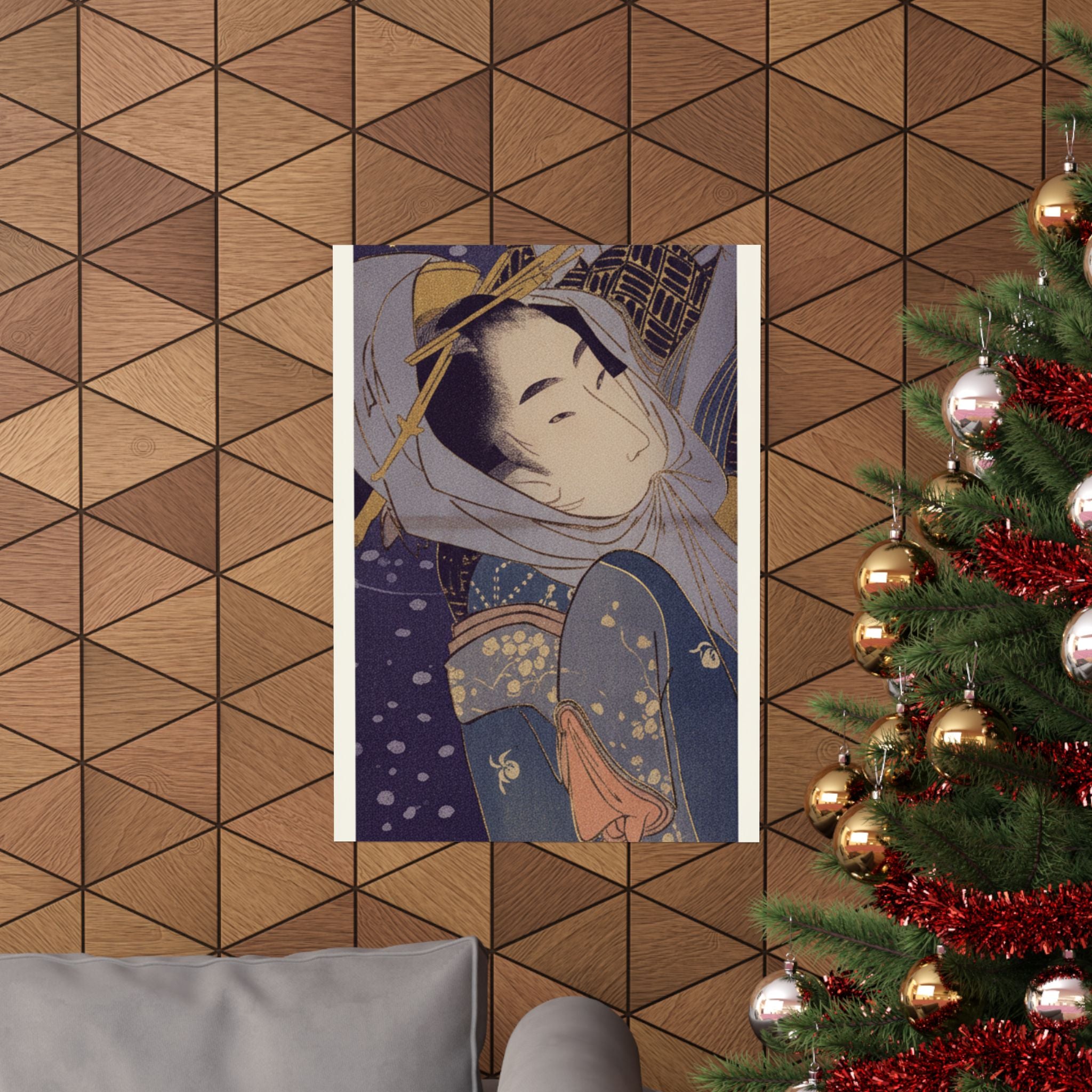 Celestial — Girl And Lover In Snow — Matte Poster