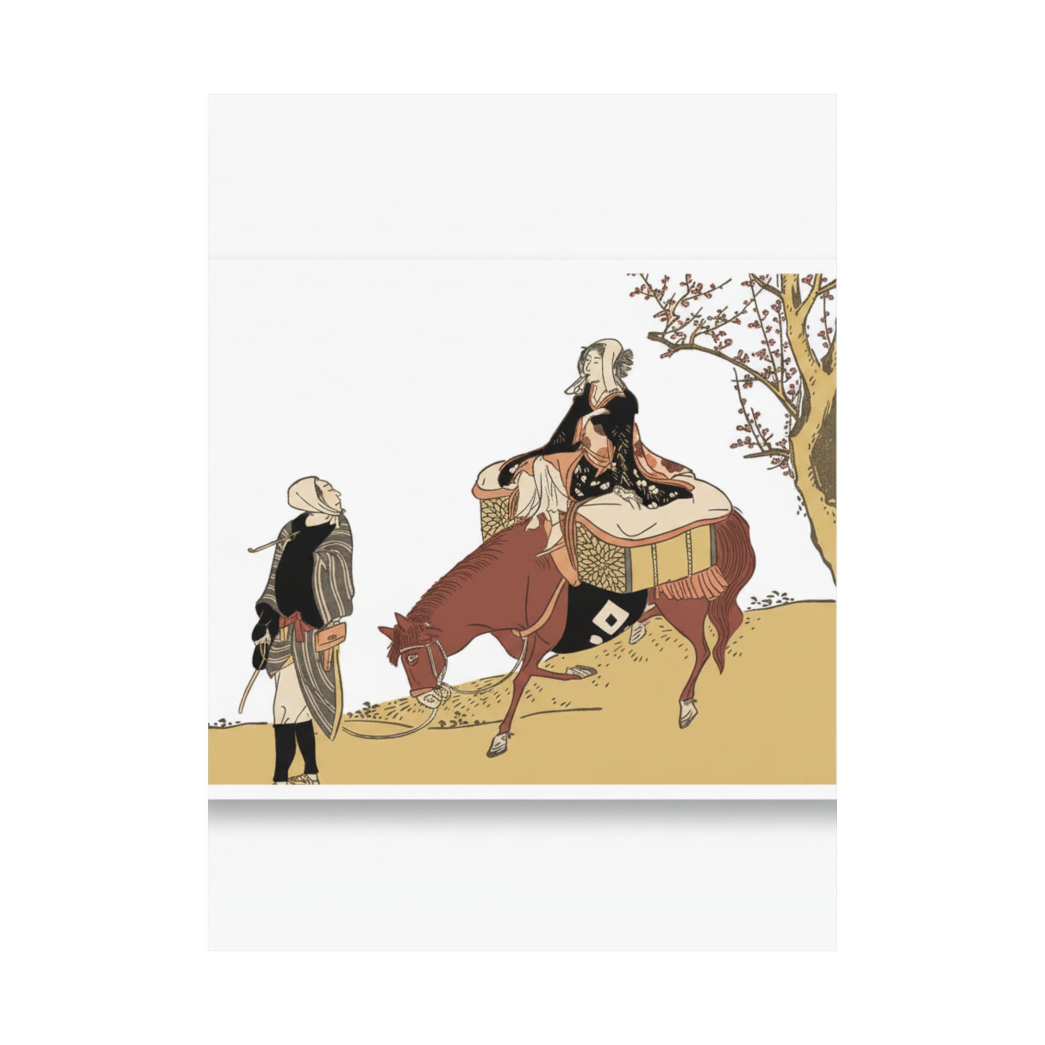 Ecommerce Main — Version Of Legend Of Michizane: Woman Riding Ox Which A Man Is Leading — Matte Poster