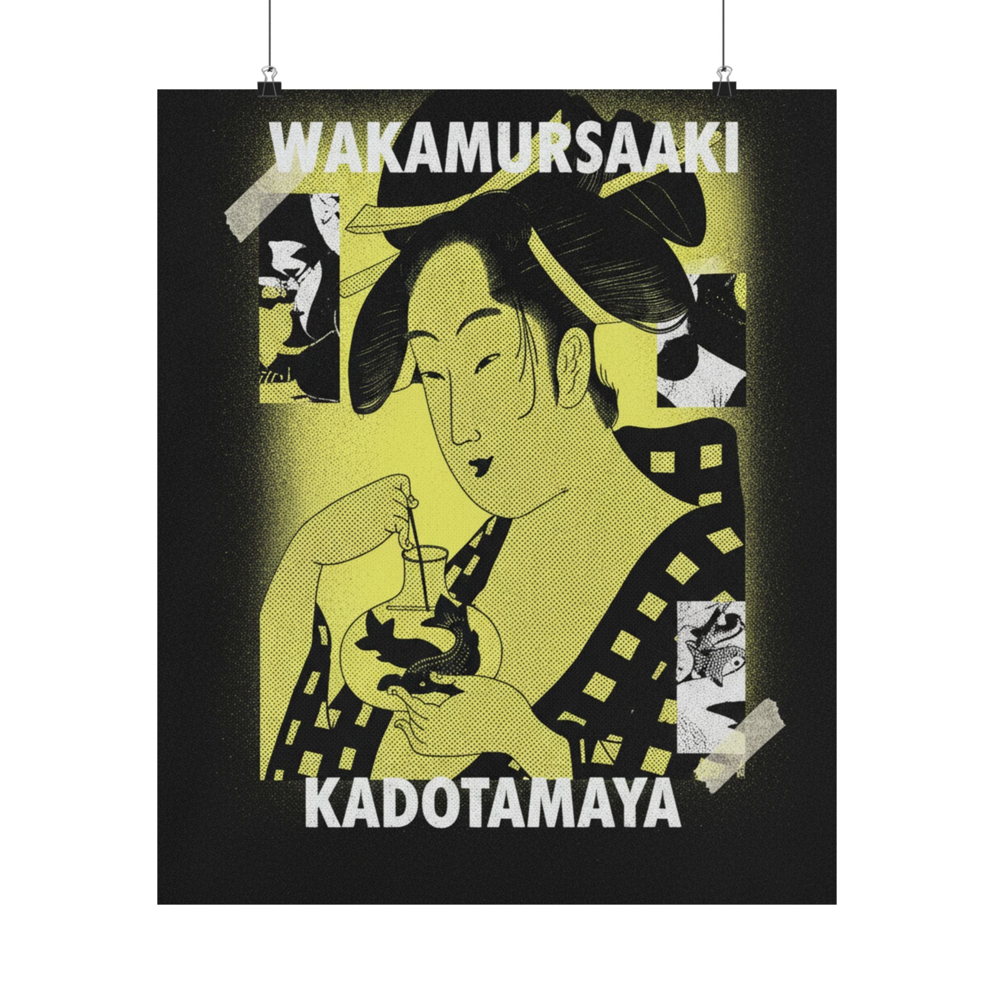 Streetwear Collage — Wakamurasaki Of The Kadotamaya — Matte Poster