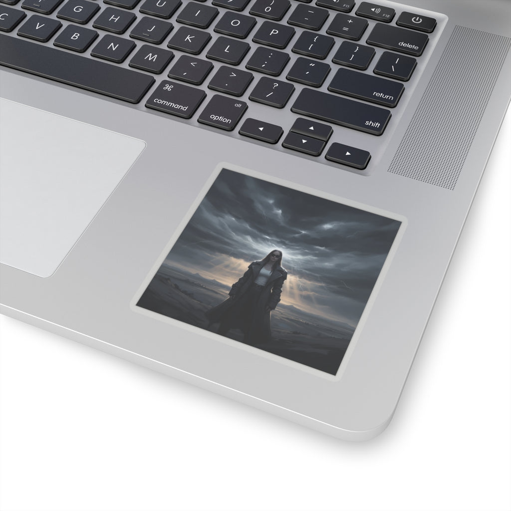 Dramatic Storm — Person — Kiss-Cut Sticker