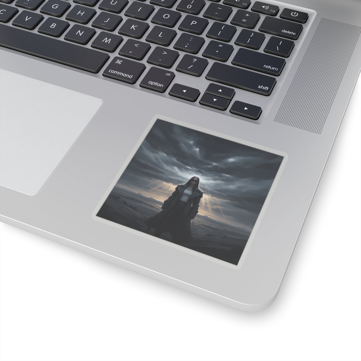 Dramatic Storm — Person — Kiss-Cut Sticker