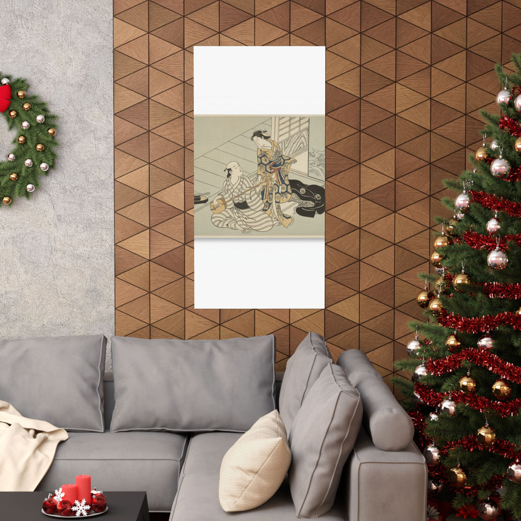 Ecommerce Main — Lady Interrupting Her Lover, Who Is Playing The Shamisen — Matte Poster