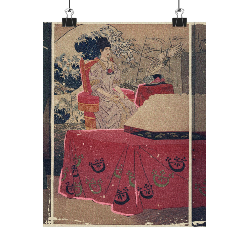 Japanese Street — Illustration Of The  Empress Visiting The General Staff Headquarters [To Present — Matte Poster