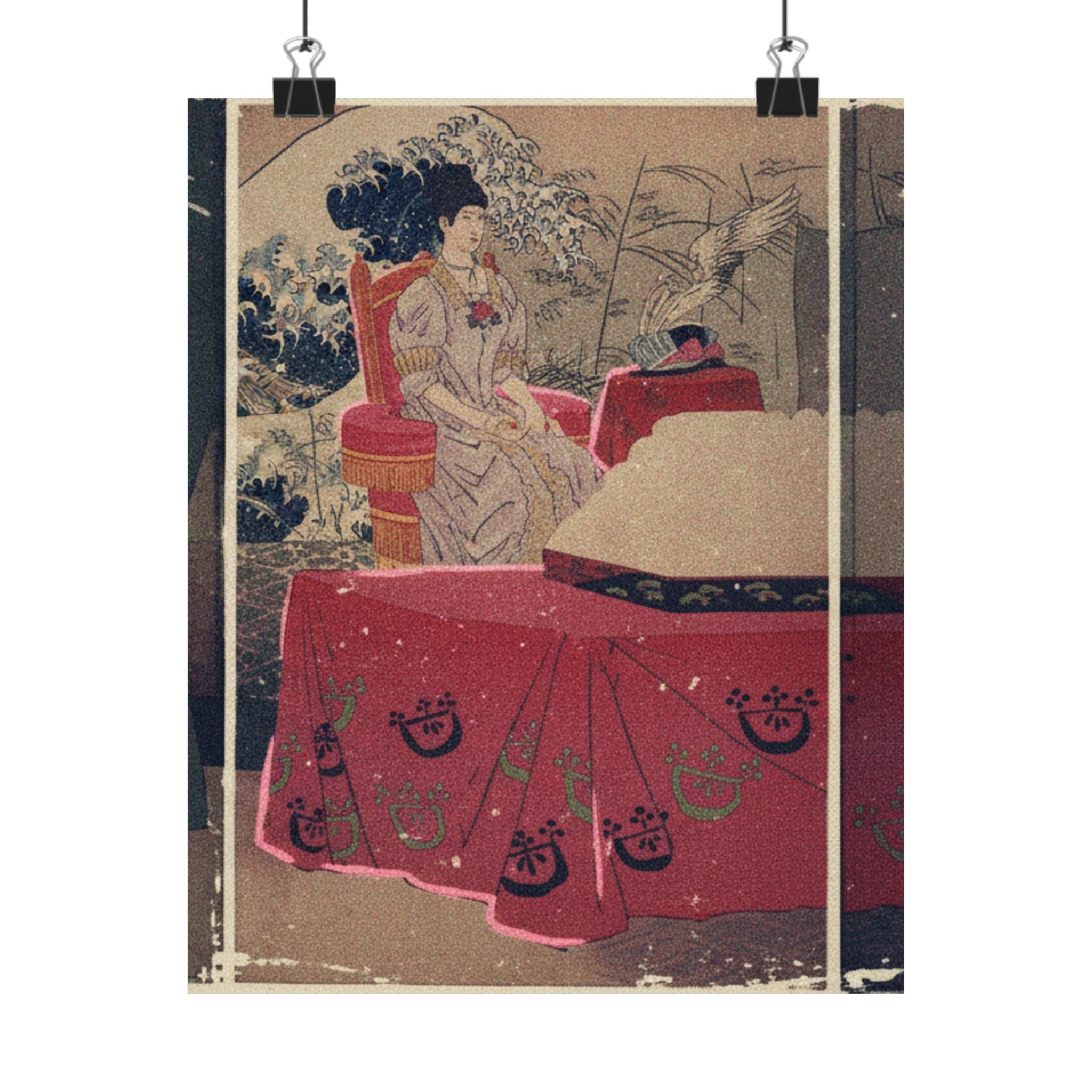 Japanese Street — Illustration Of The  Empress Visiting The General Staff Headquarters [To Present — Matte Poster