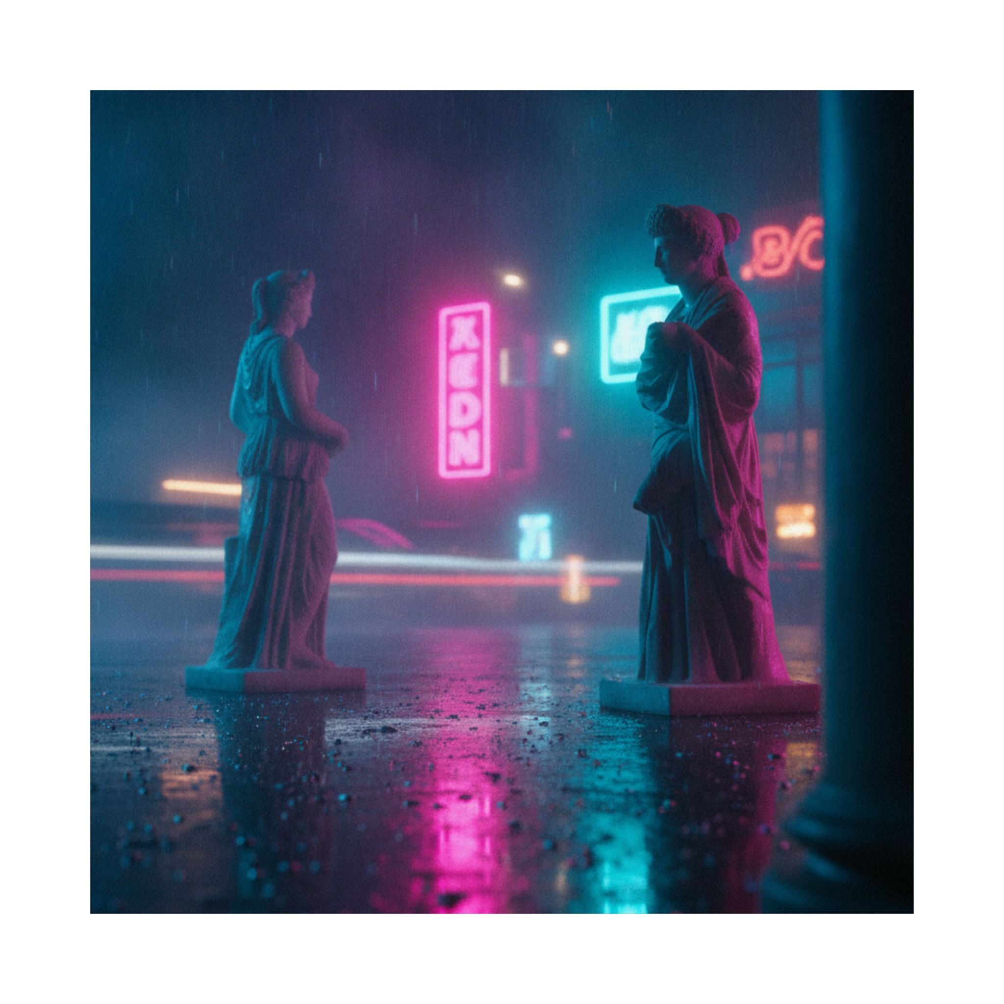 Neon Noir — Person — Matte Poster