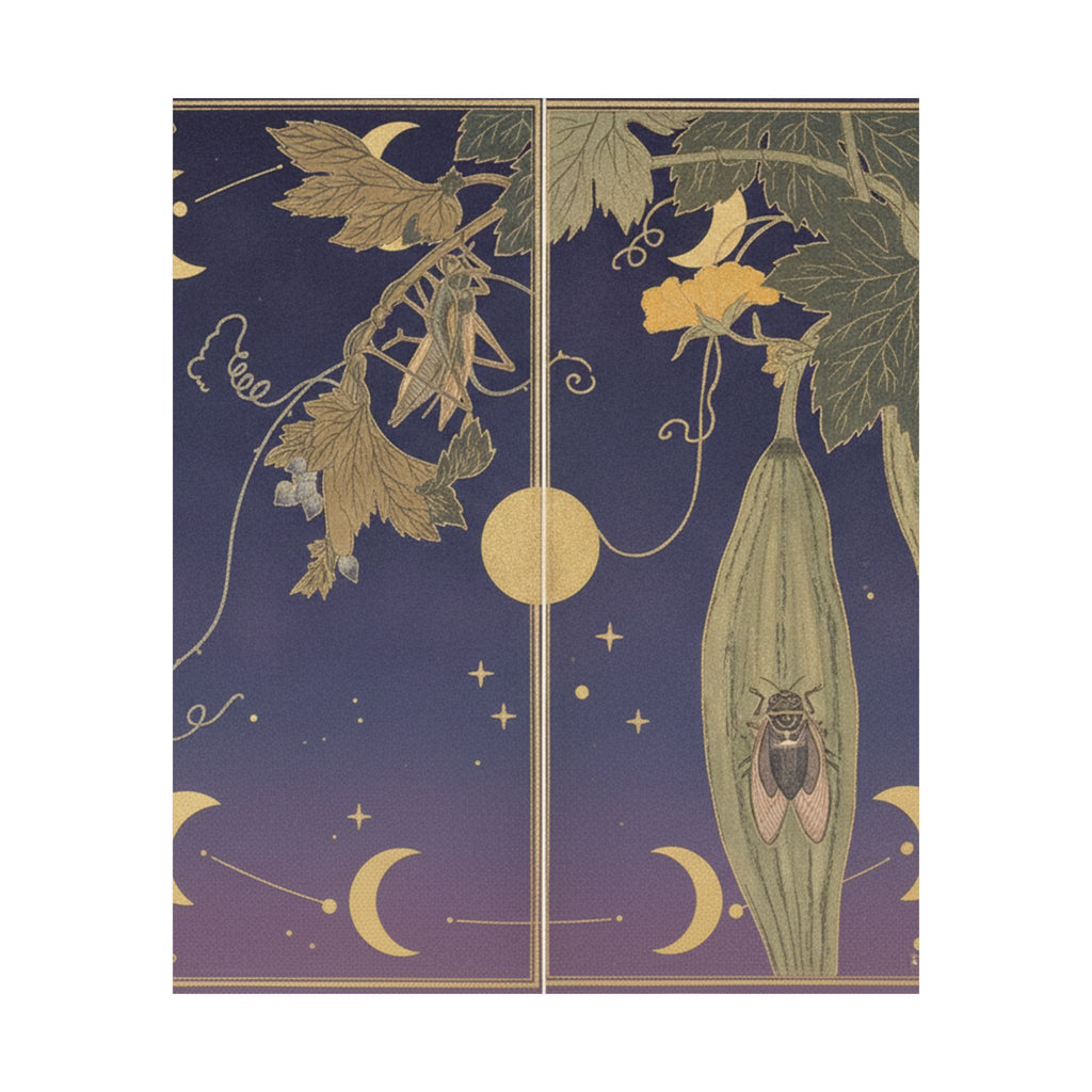 Celestial — Grasshopper (Kirigirisu); Cicada (Semi), From The Picture Book Of Crawling Creat — Matte Poster