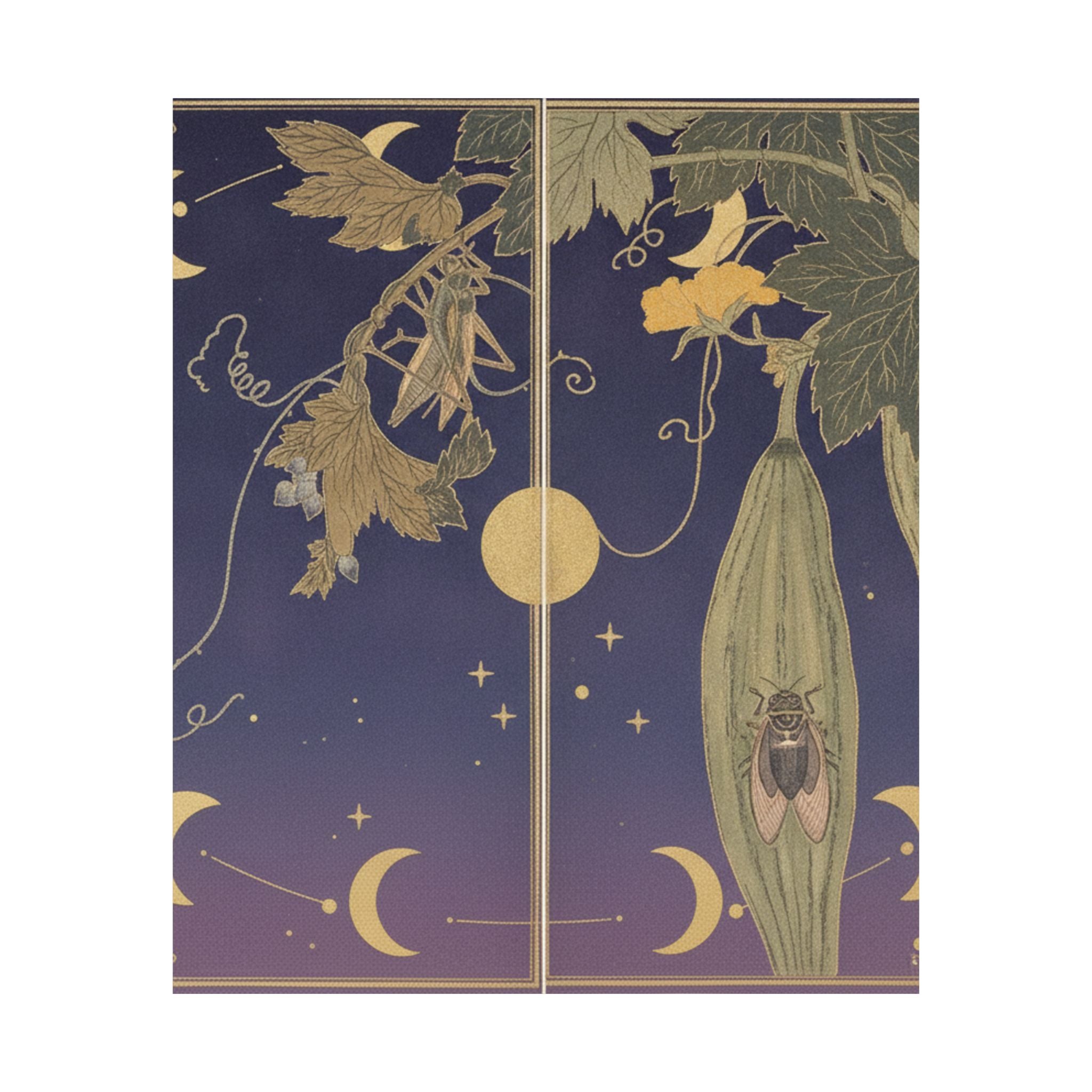 Celestial — Grasshopper (Kirigirisu); Cicada (Semi), From The Picture Book Of Crawling Creat — Matte Poster