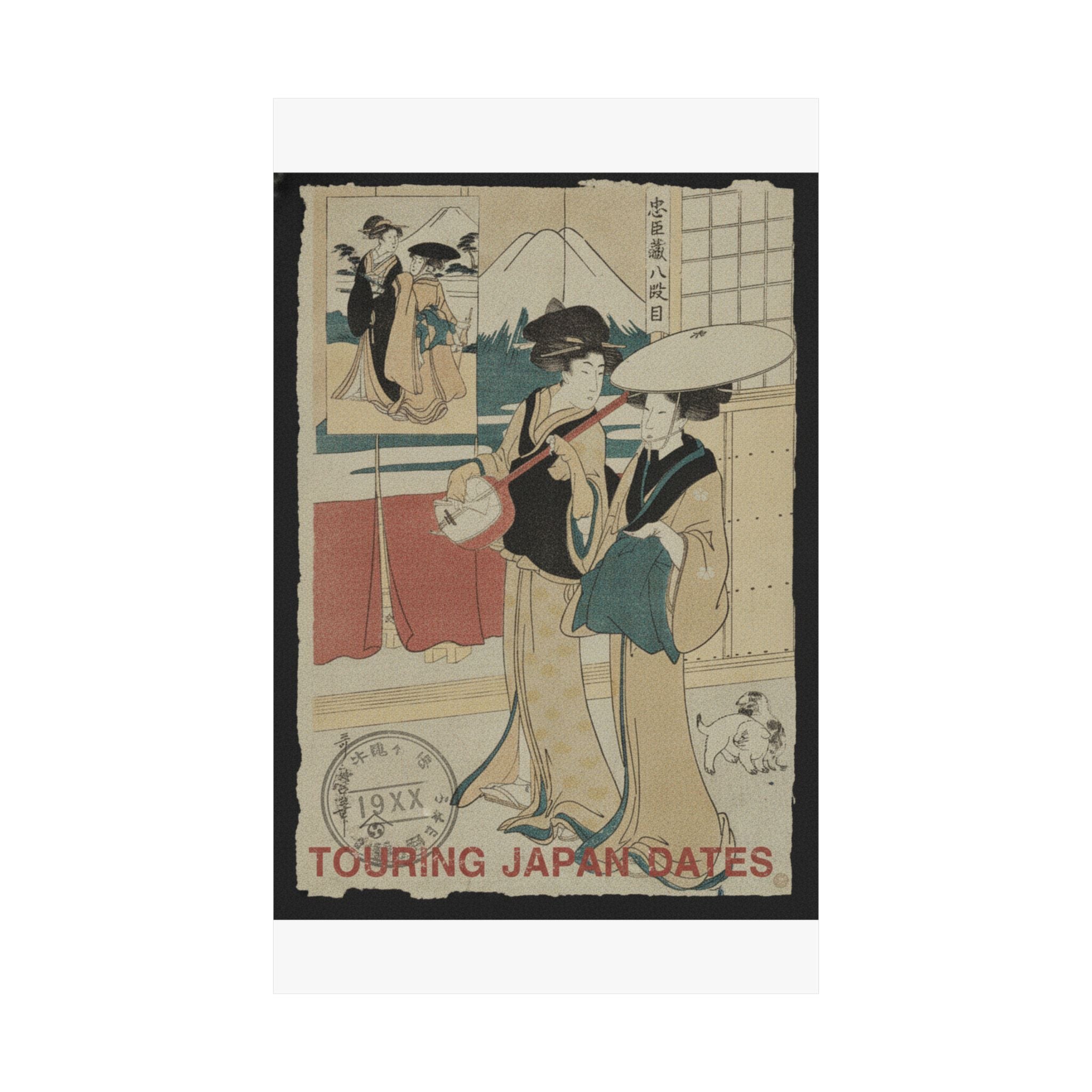 Vintage Bootleg — Two Tori-Oi, Or Itinerant Women Musicians Of The Eta Class — Matte Poster