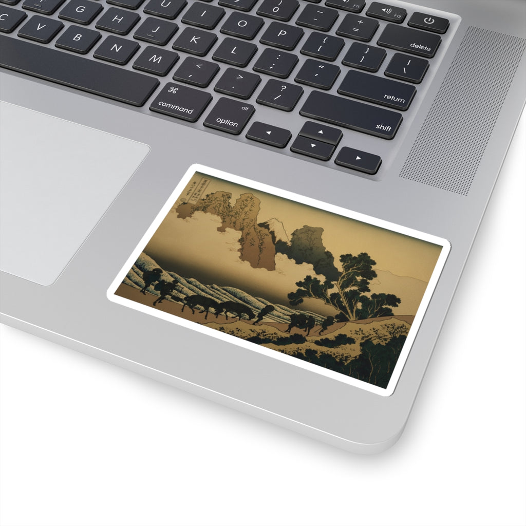 Scenic Nature — View From The Other Side Of Fuji From The Minobu River (Minobugawa Ura Fuji), Fr — Kiss-Cut Sticker