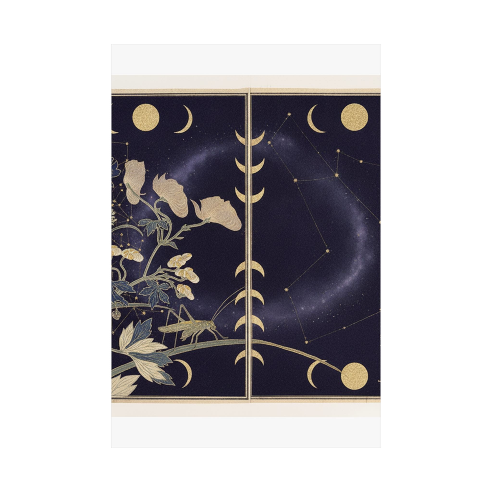 Celestial — Katydid (Umaoi-Mushi); Centipede, (Mukade), From The Picture Book Of Crawling Cr — Matte Poster
