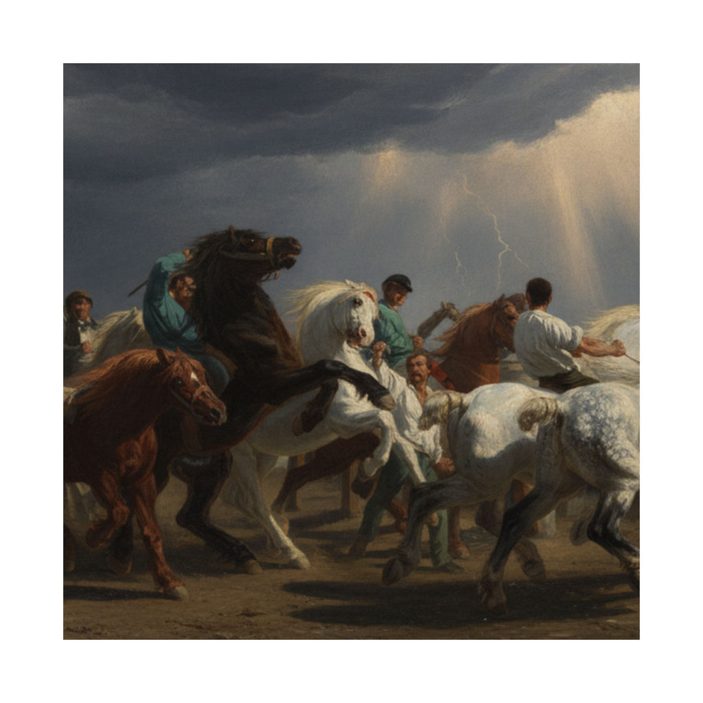 Dramatic Storm — Horse — Matte Poster