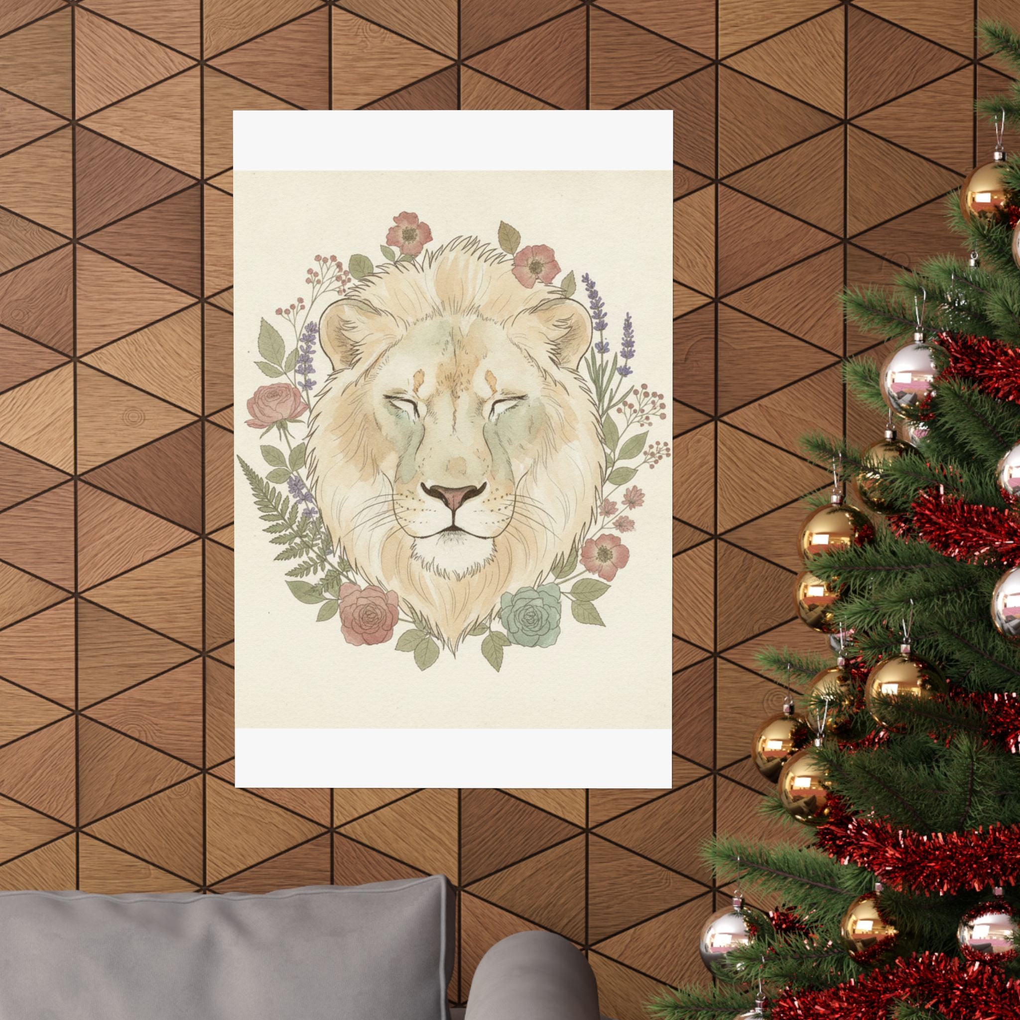 Botanical — Lion — Matte Poster
