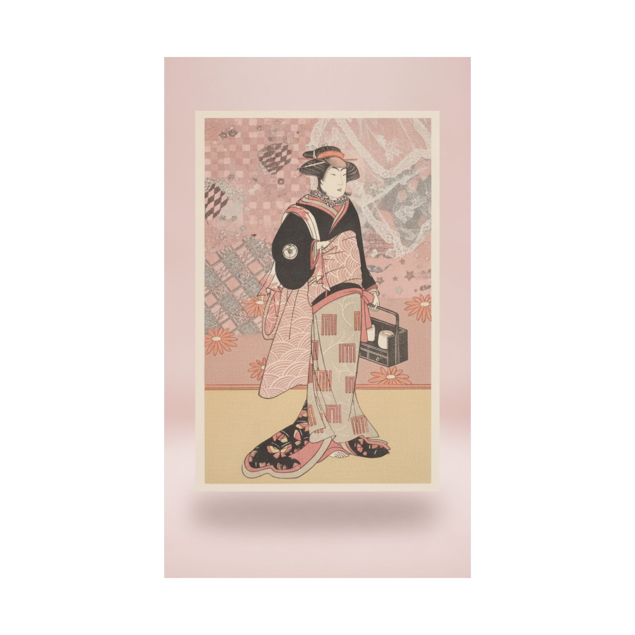 Product Marketing — The Actor Iwai Hanshiro Iv As A Woman In A Black Kimono — Matte Poster