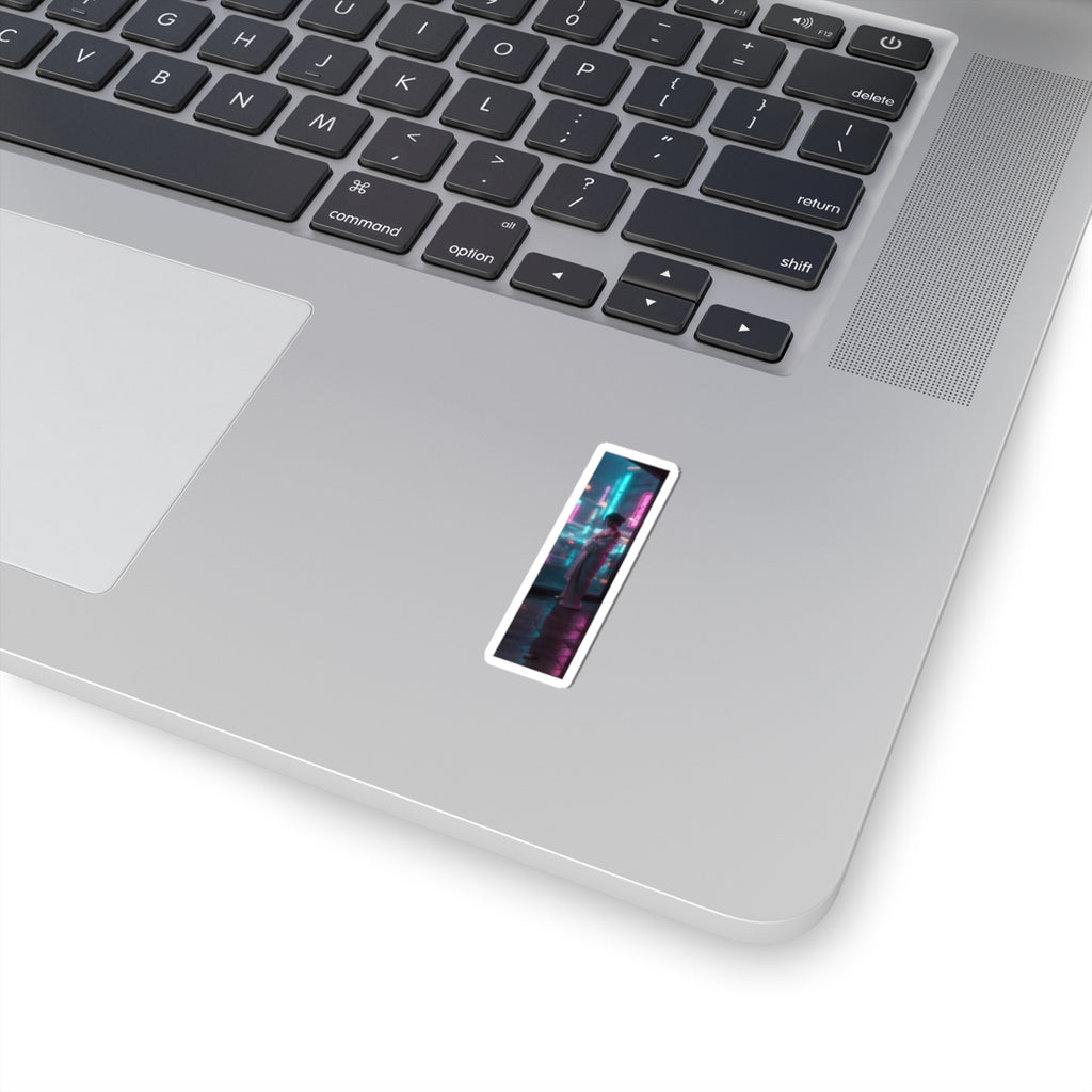 Neon Noir — Girl Drying Herself After Her Bath — Kiss-Cut Sticker
