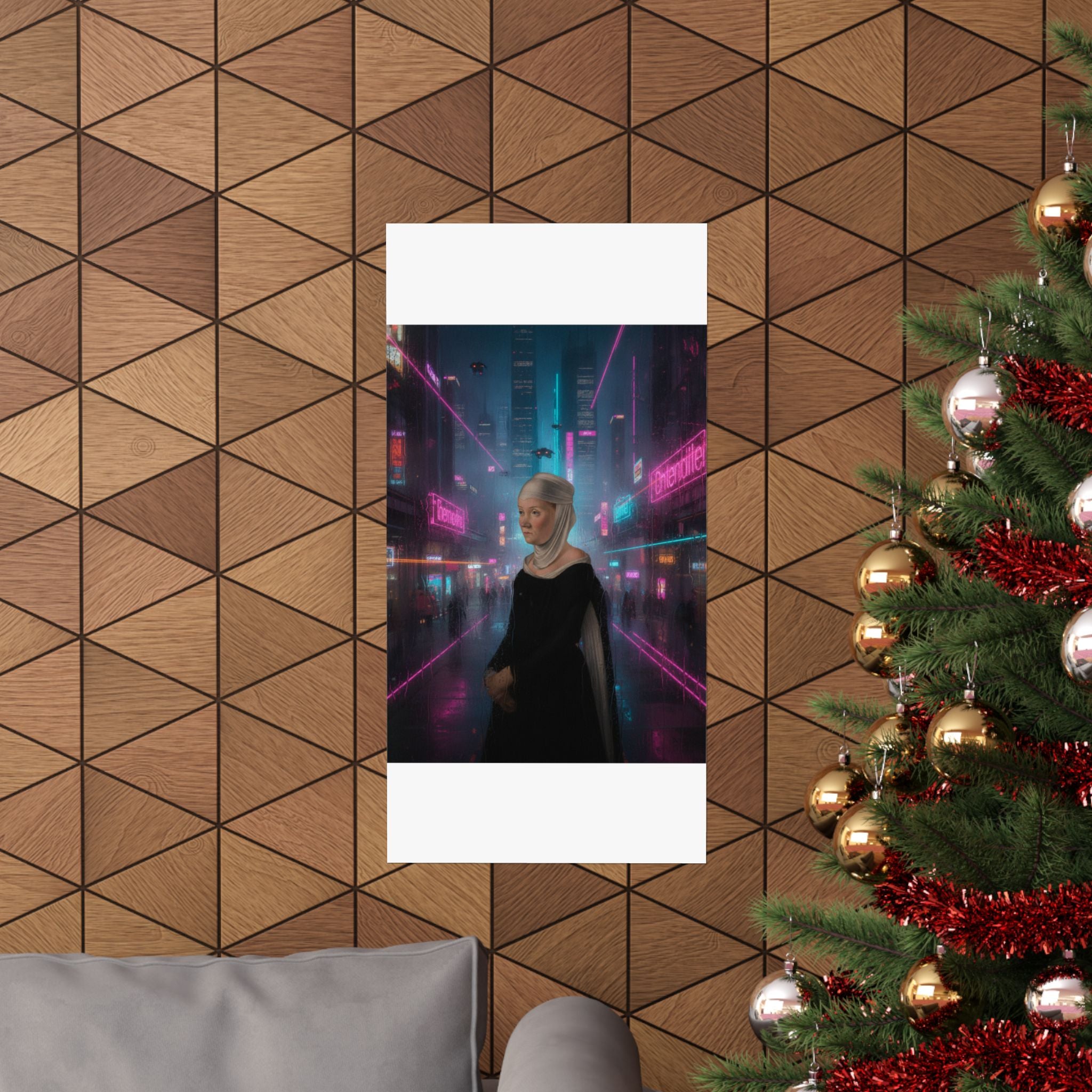 Neon Noir — Person — Matte Poster