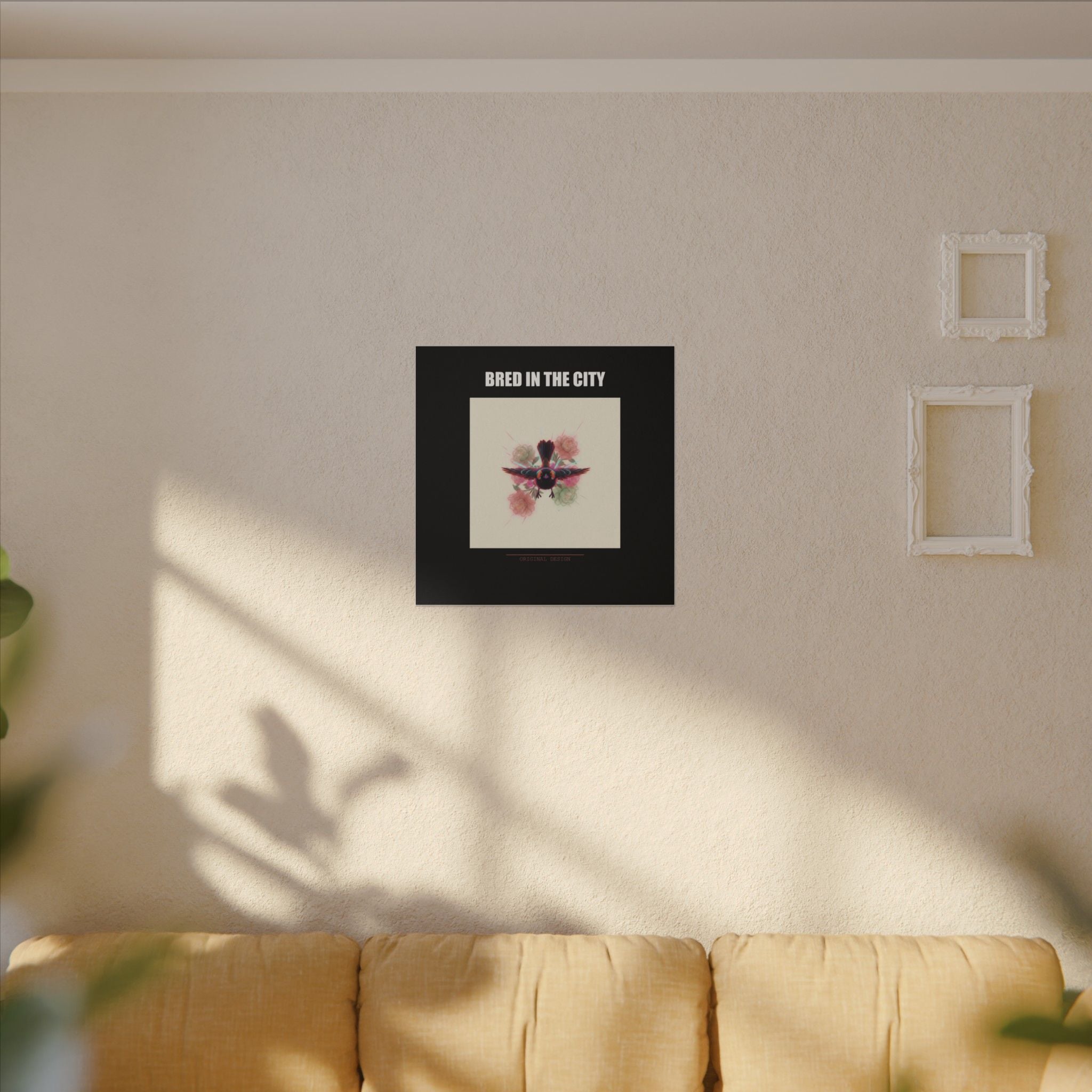 BRED IN THE CITY Flying Bird & Roses Matte Canvas