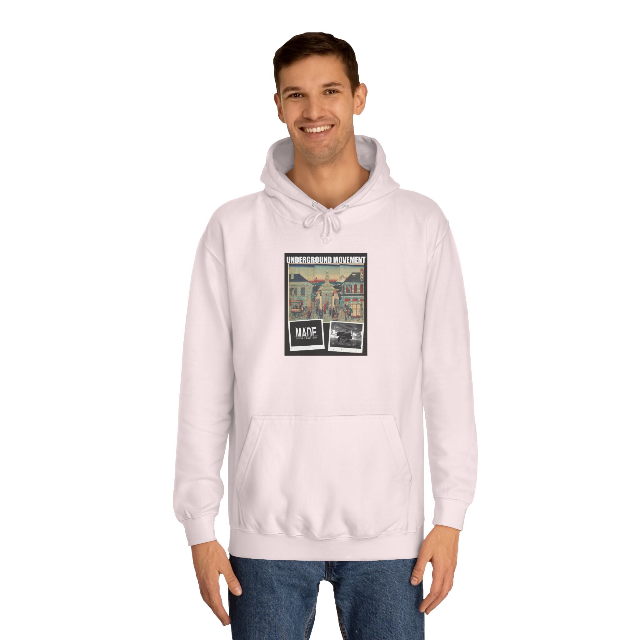 UNDERGROUND MOVEMENT | Illustration Of Foreign Residences And The Catholic Church In Yokohama (Yokohama Collage Tee — Hoodie