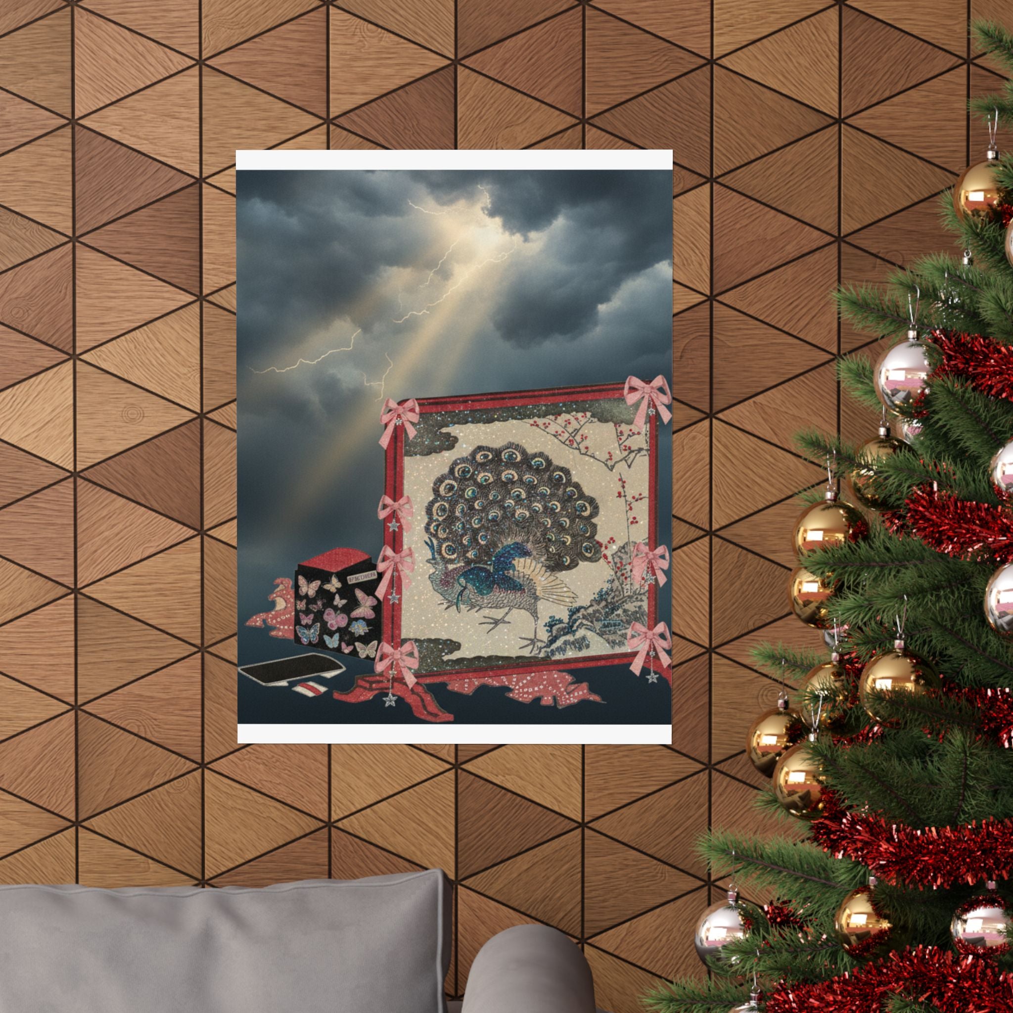 Dramatic Storm — Screen And Lady'S Work-Box — Matte Poster