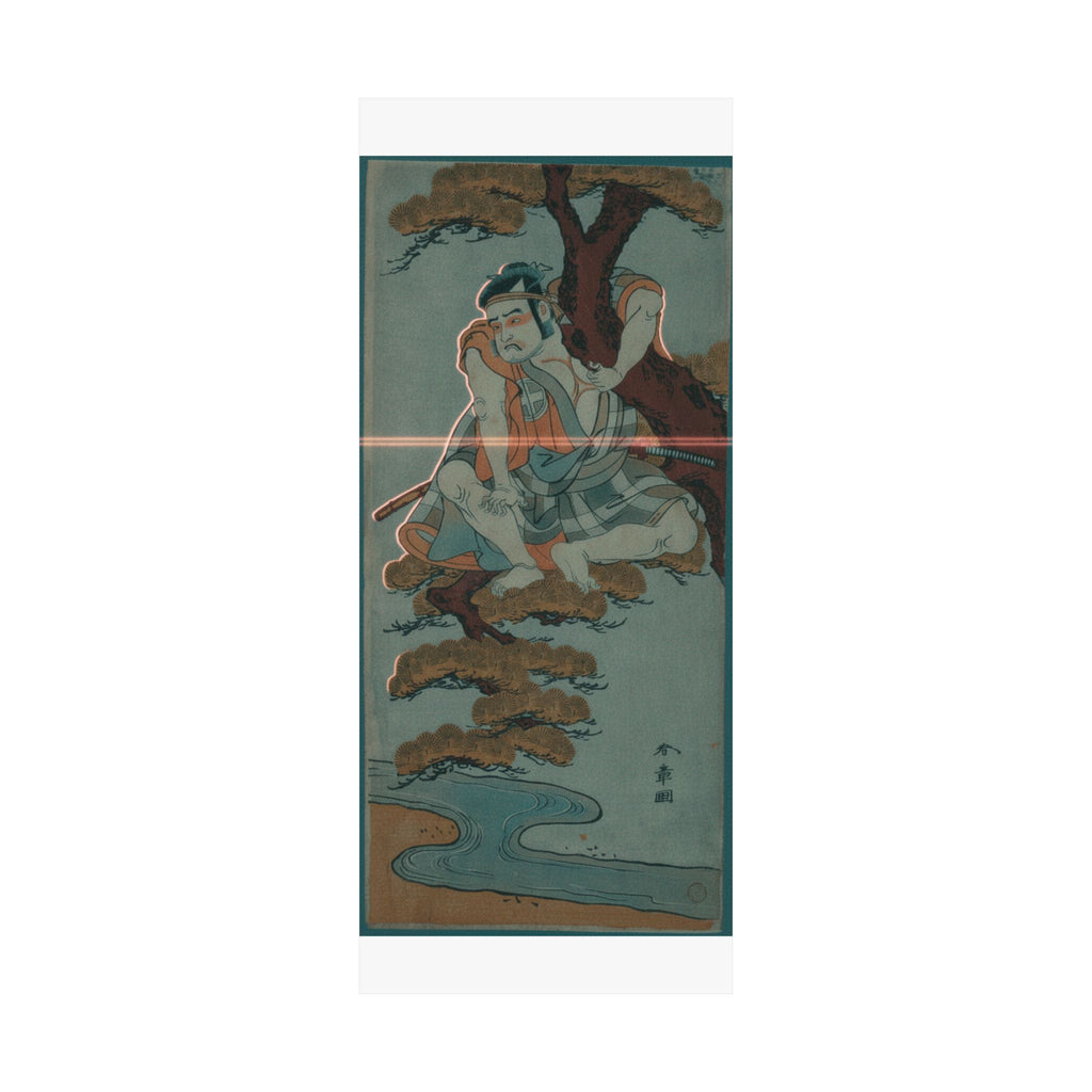 Cinematic — The Actor Otani Hiroemon Iii Watching From The Branches Of A Pine Tree Overhangi — Matte Poster