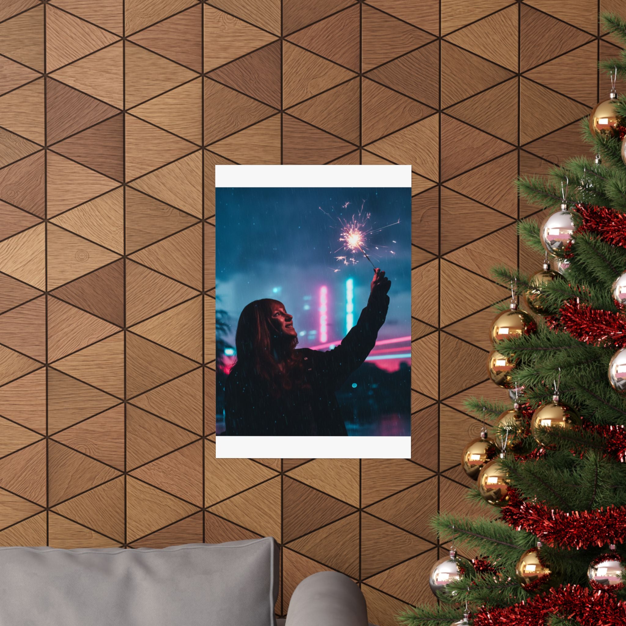 Neon Noir — Person — Matte Poster