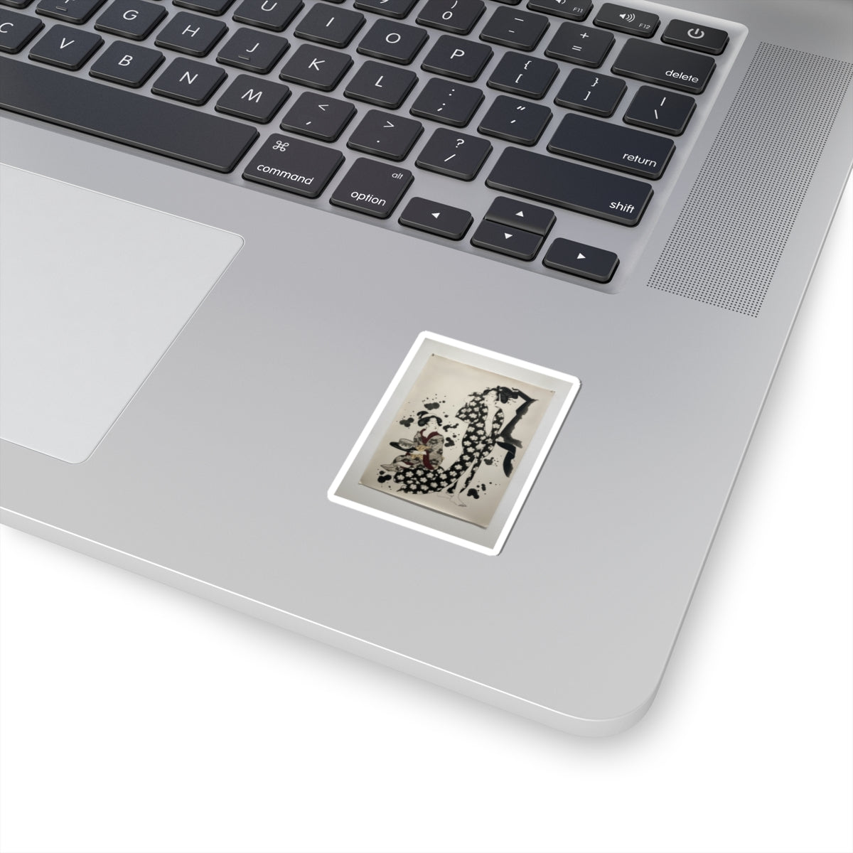 Watercolor — Young Woman Making Her Toilet — Kiss-Cut Sticker