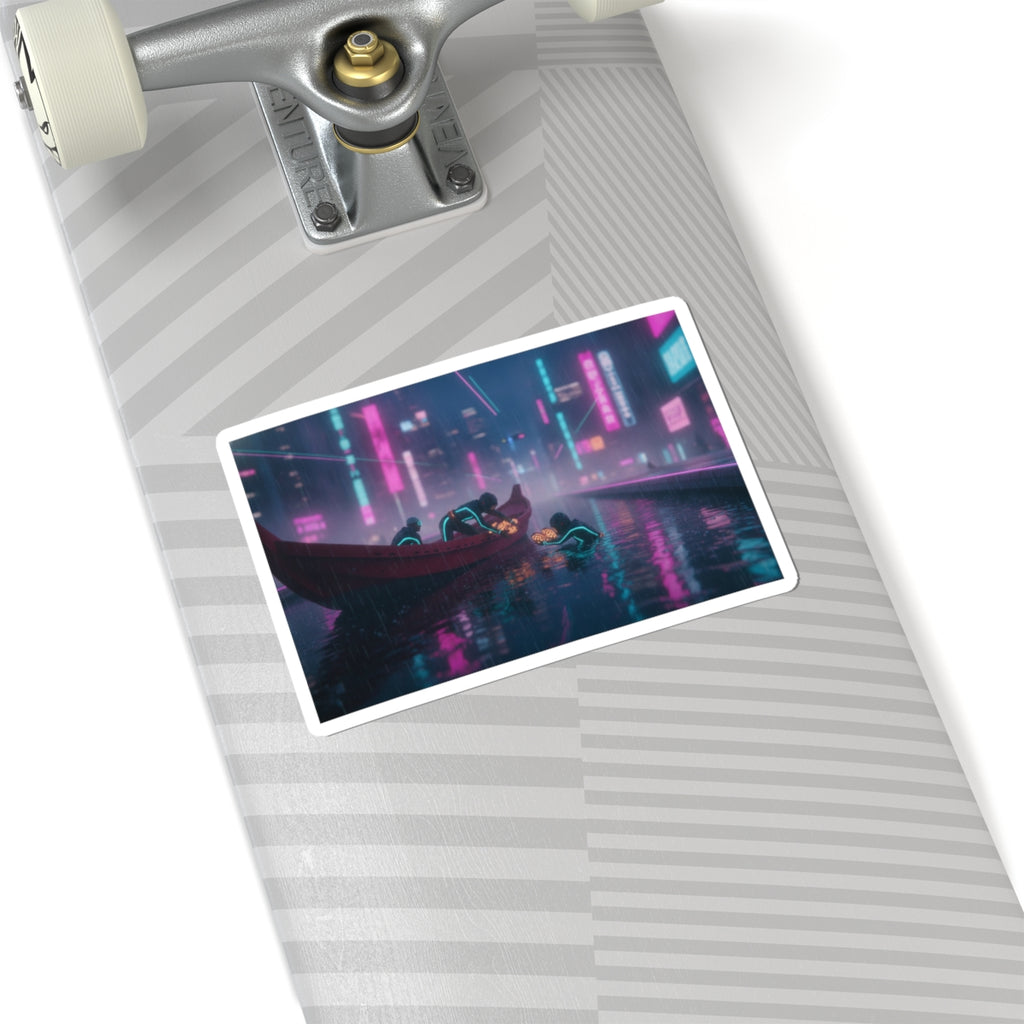 Neon Noir — Seishu Awabi-Tori No Zu — Kiss-Cut Sticker