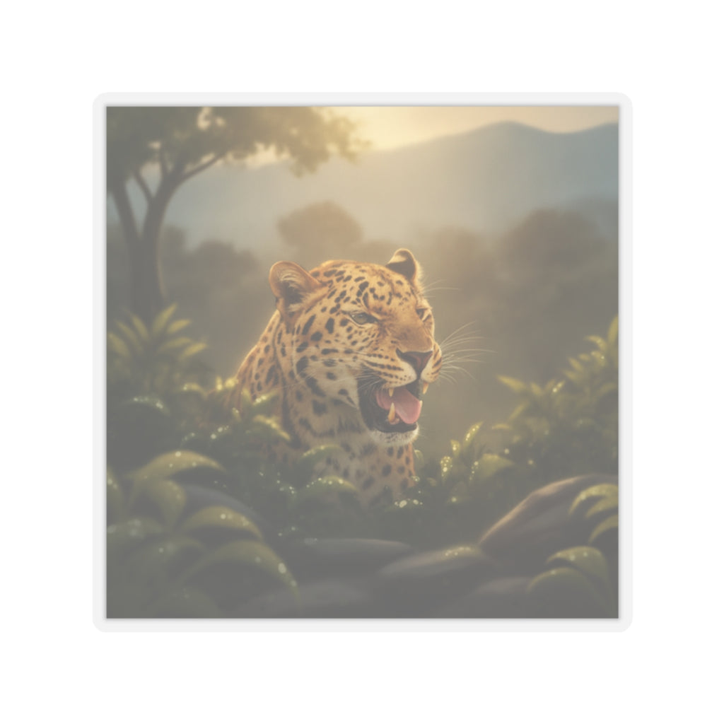 Scenic Nature — Leopard — Kiss-Cut Sticker