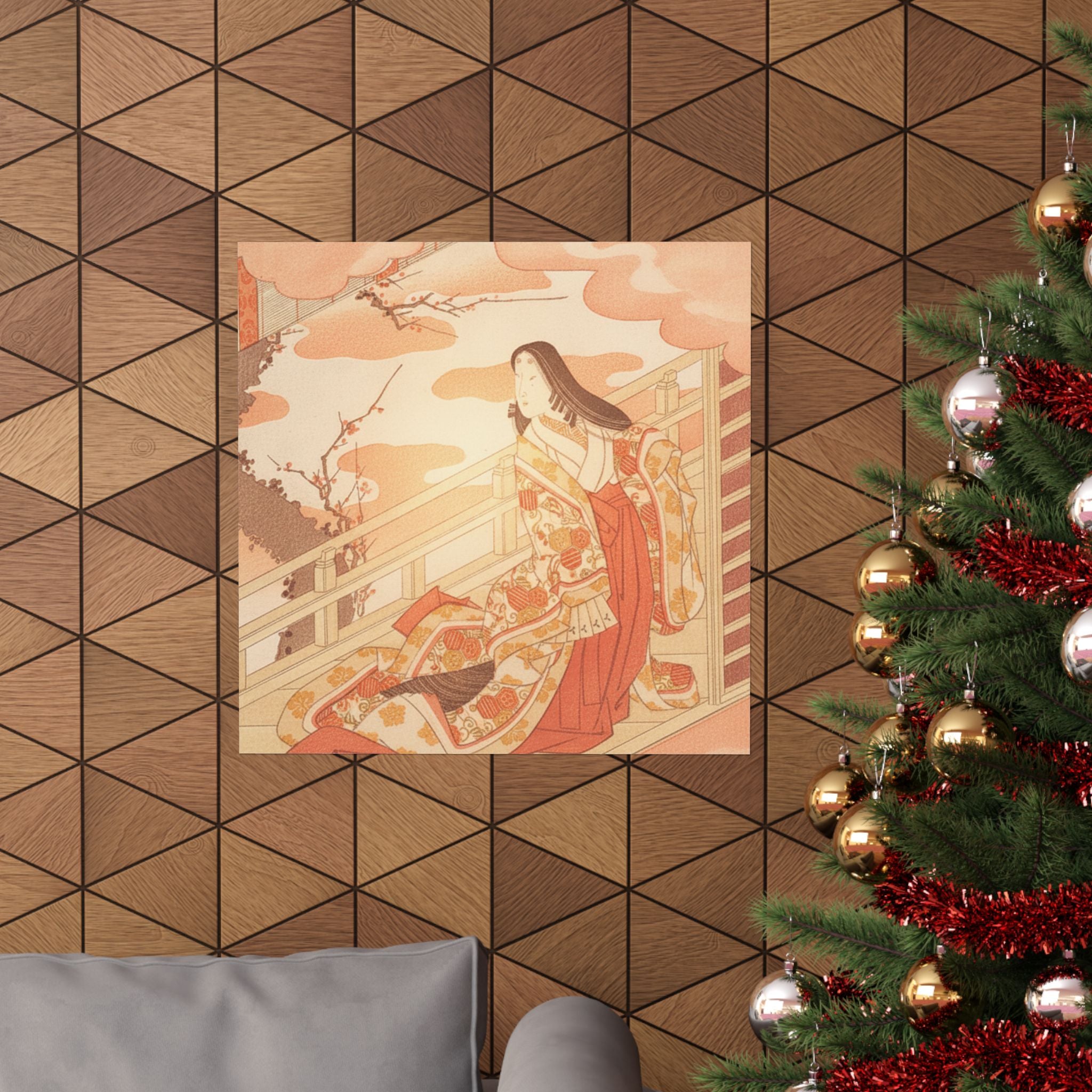 Southern Sunset — Court Lady Praising The Plum Blossom — Matte Poster