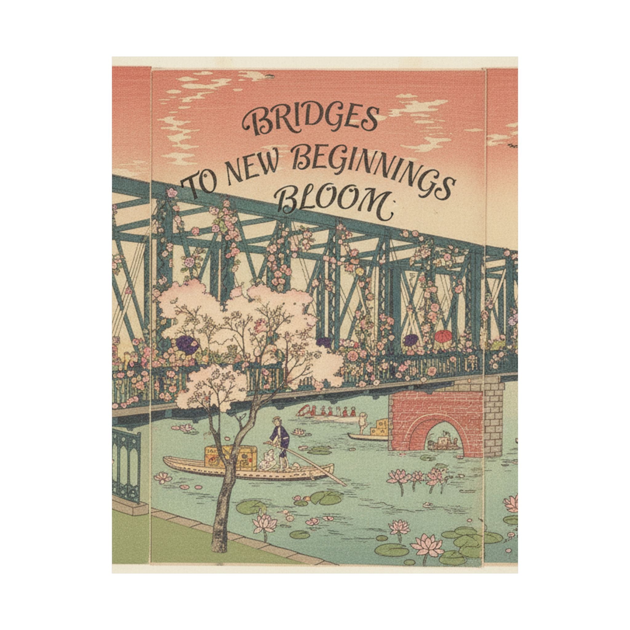 Affirmation — Illustration Of The Opening Of Azuma Bridge In Tokyo (Tokyo Meisho No Uchi Azuma — Matte Poster