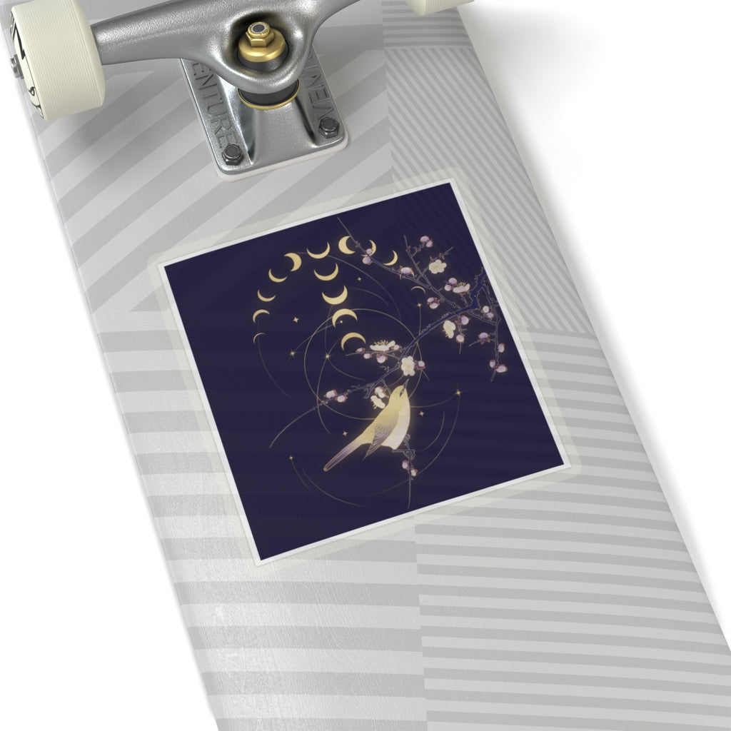 Celestial — New Moon; Nightingale On A Plum Branch — Kiss-Cut Sticker