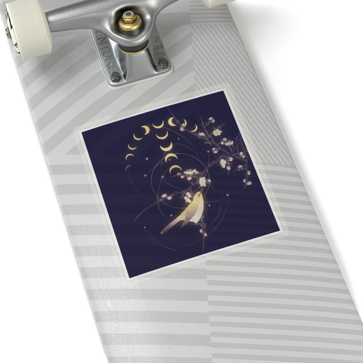 Celestial — New Moon; Nightingale On A Plum Branch — Kiss-Cut Sticker