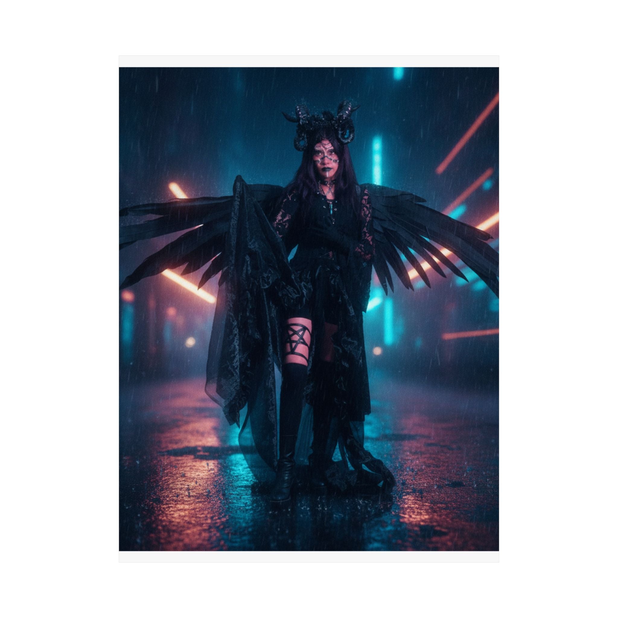Neon Noir — Person — Matte Poster