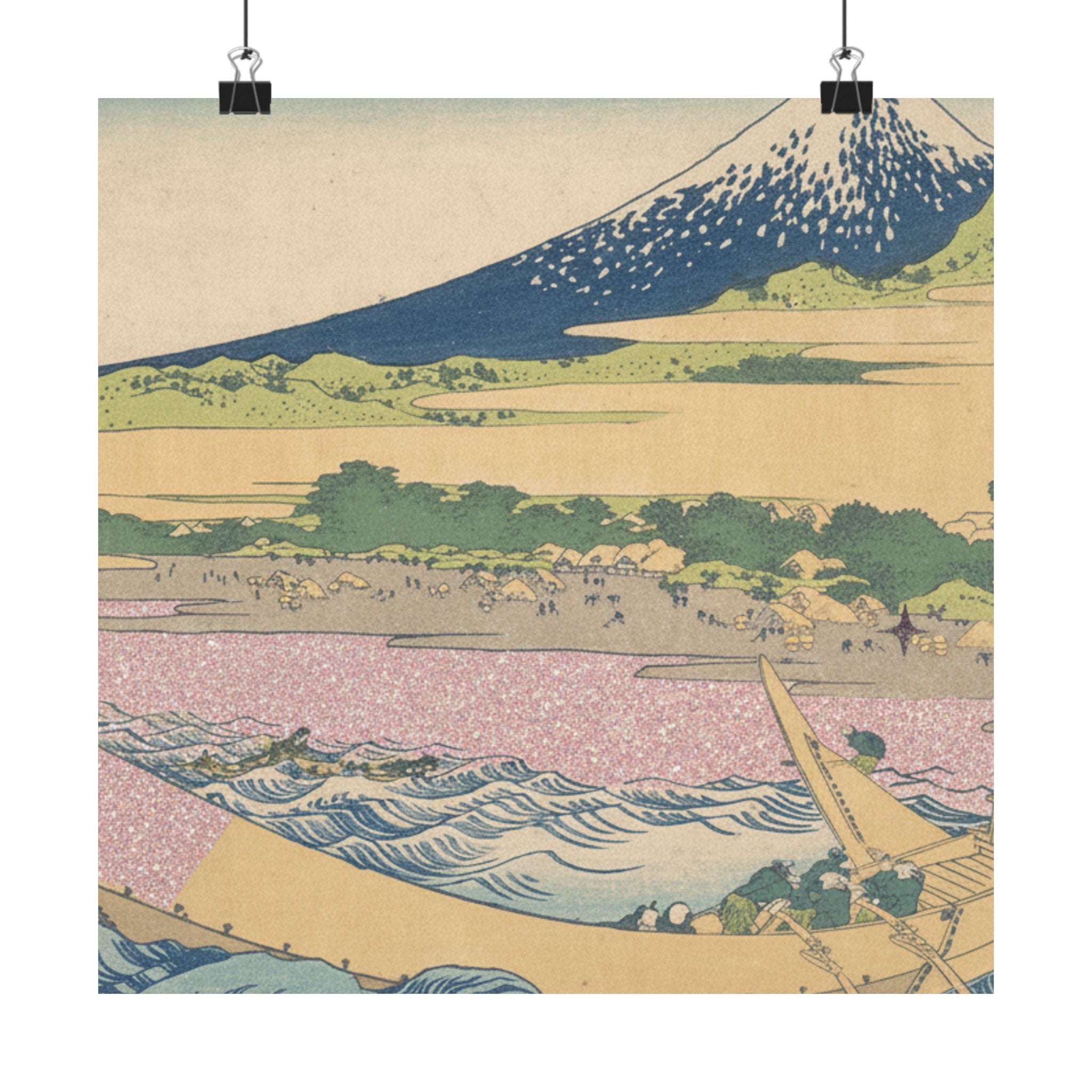 Scenic Nature — Tago Bay Near Ejiri On The Tōkaidō (Tōkaidō Ejiri Tago No Ura Ryaku Zu), From Th — Matte Poster