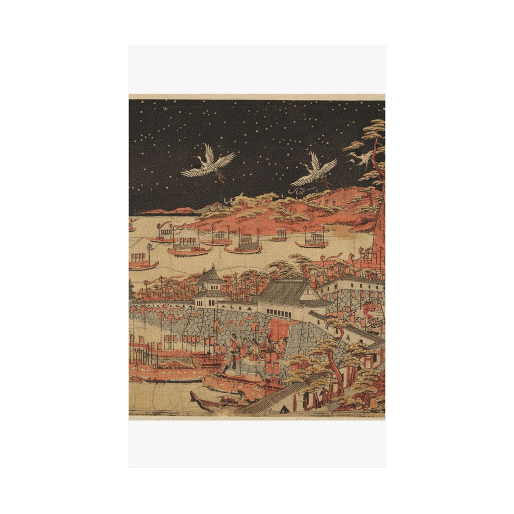 Japanese Street — Battle Of Ichi–No–Tani, March 21, 1184 — Matte Poster