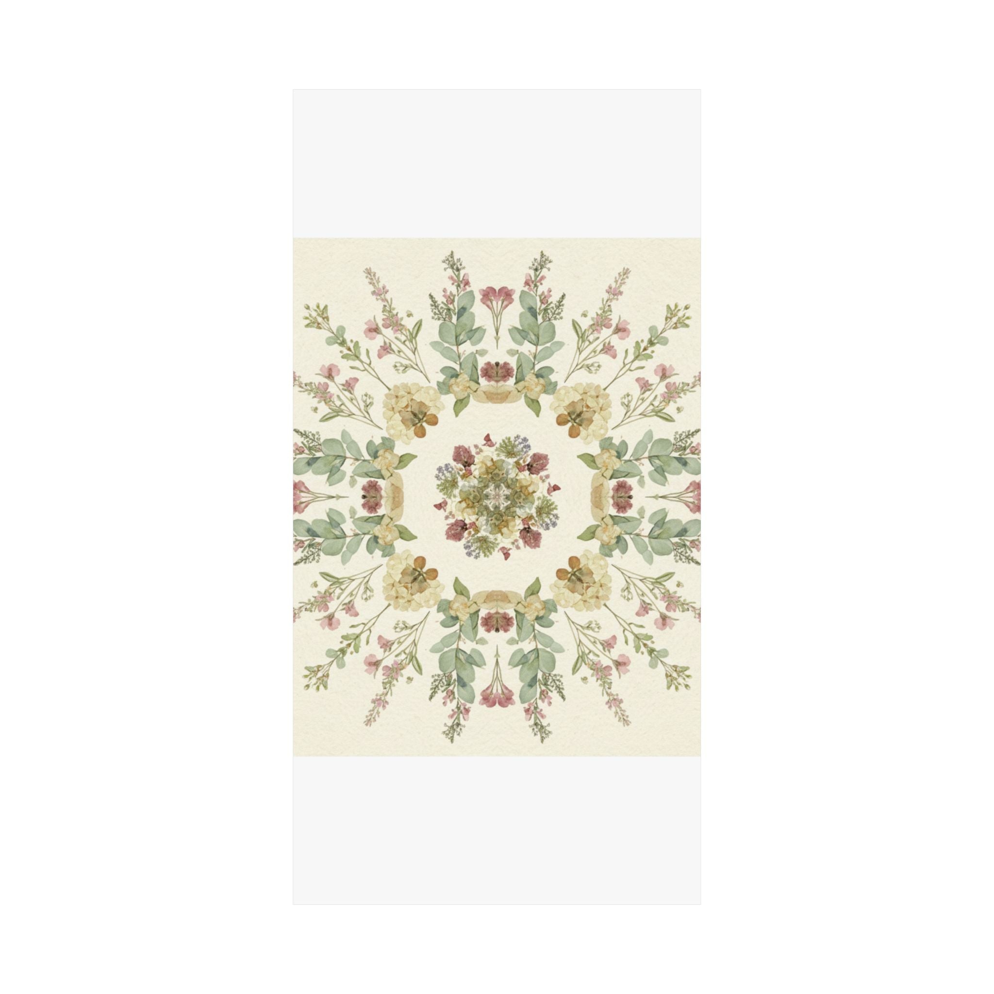 Pressed Wildflower Symmetry Cottagecore Botanical Poster