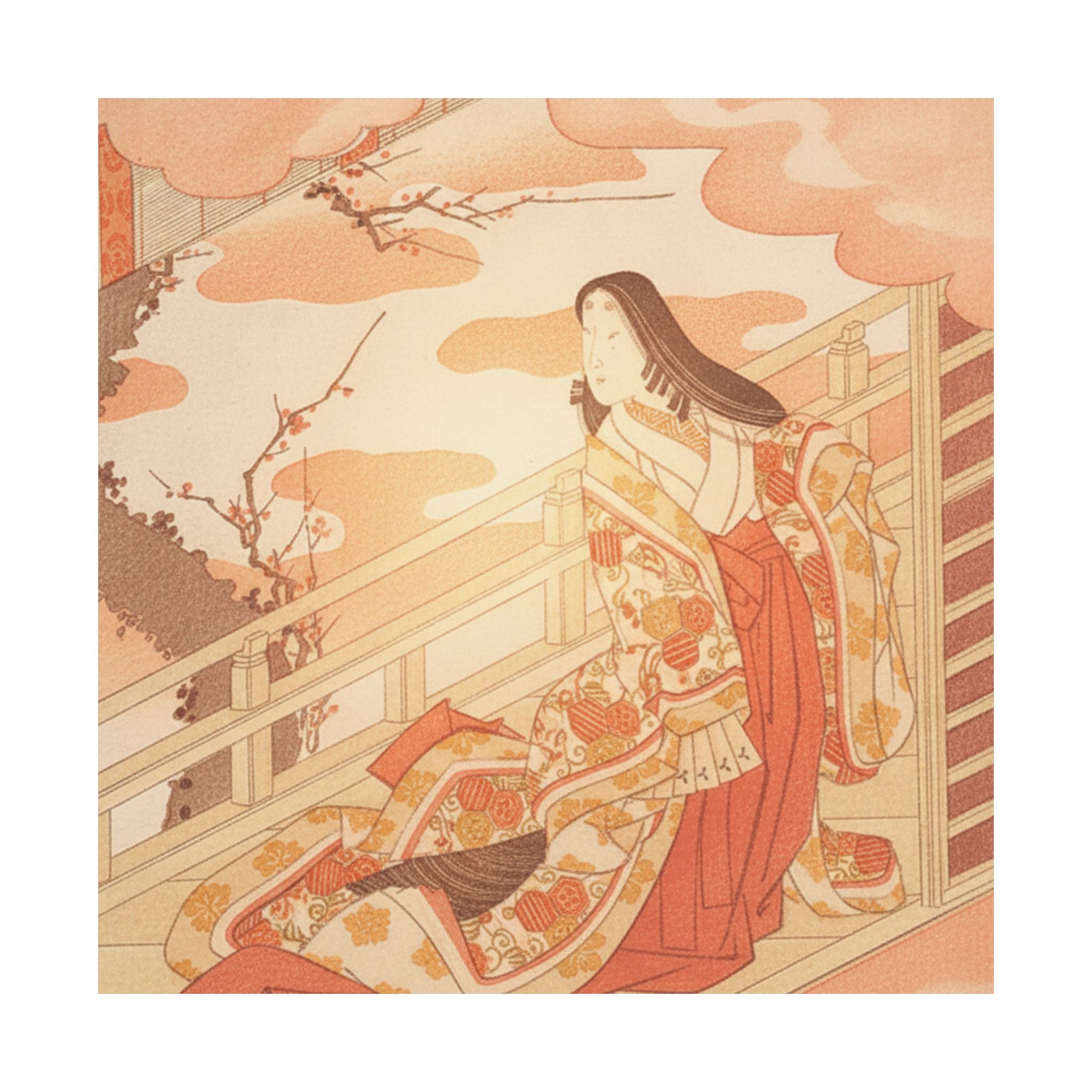 Southern Sunset — Court Lady Praising The Plum Blossom — Matte Poster