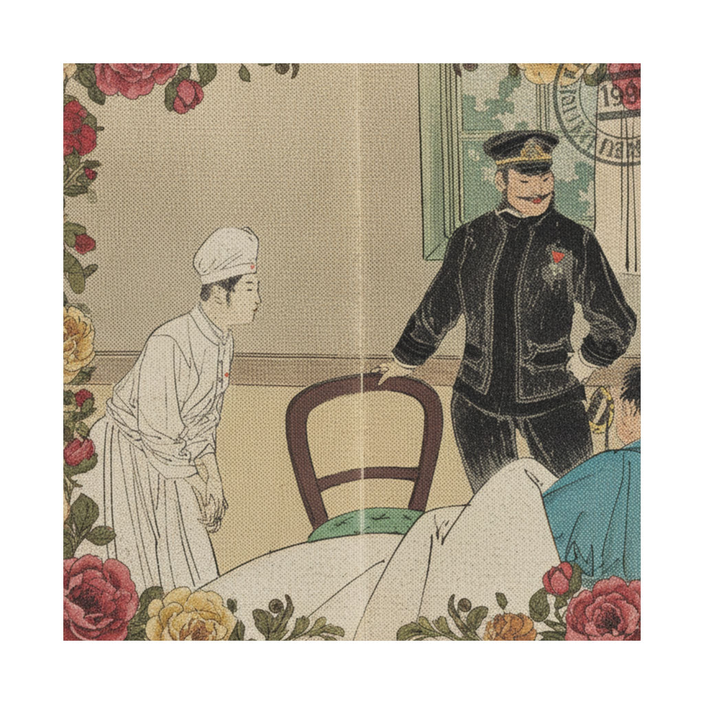 Vintage Bootleg — The Torpedo Officer (Suirai Shikan), Frontispiece Illustration From The Literary — Matte Poster
