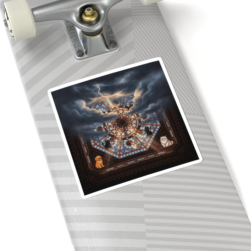 Dramatic Storm — Ceiling — Kiss-Cut Sticker