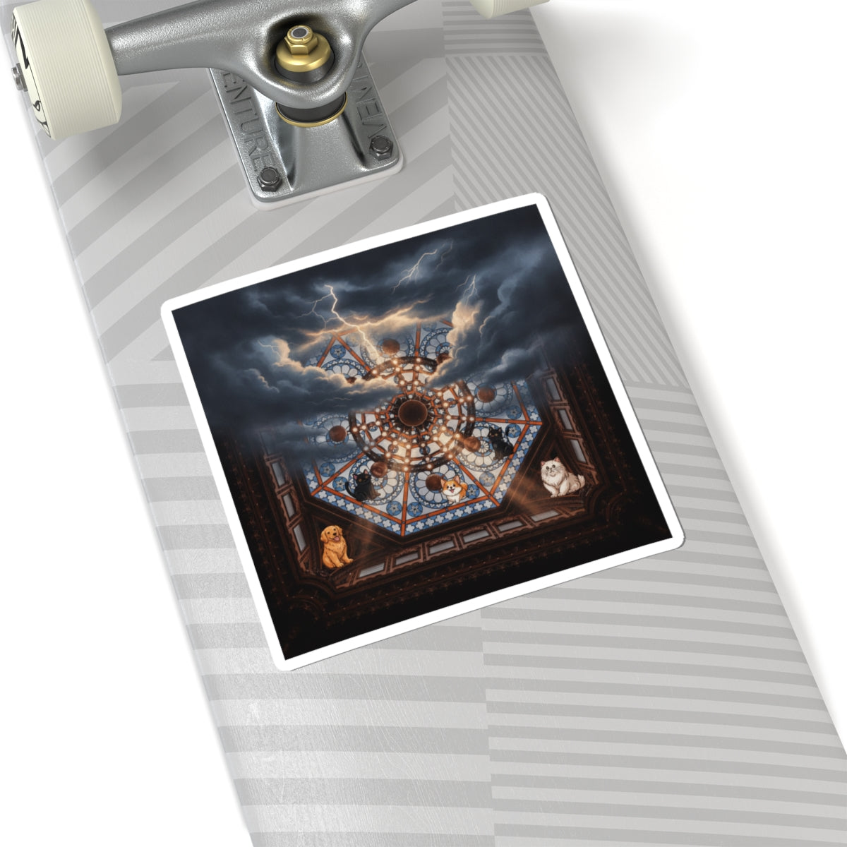 Dramatic Storm — Ceiling — Kiss-Cut Sticker